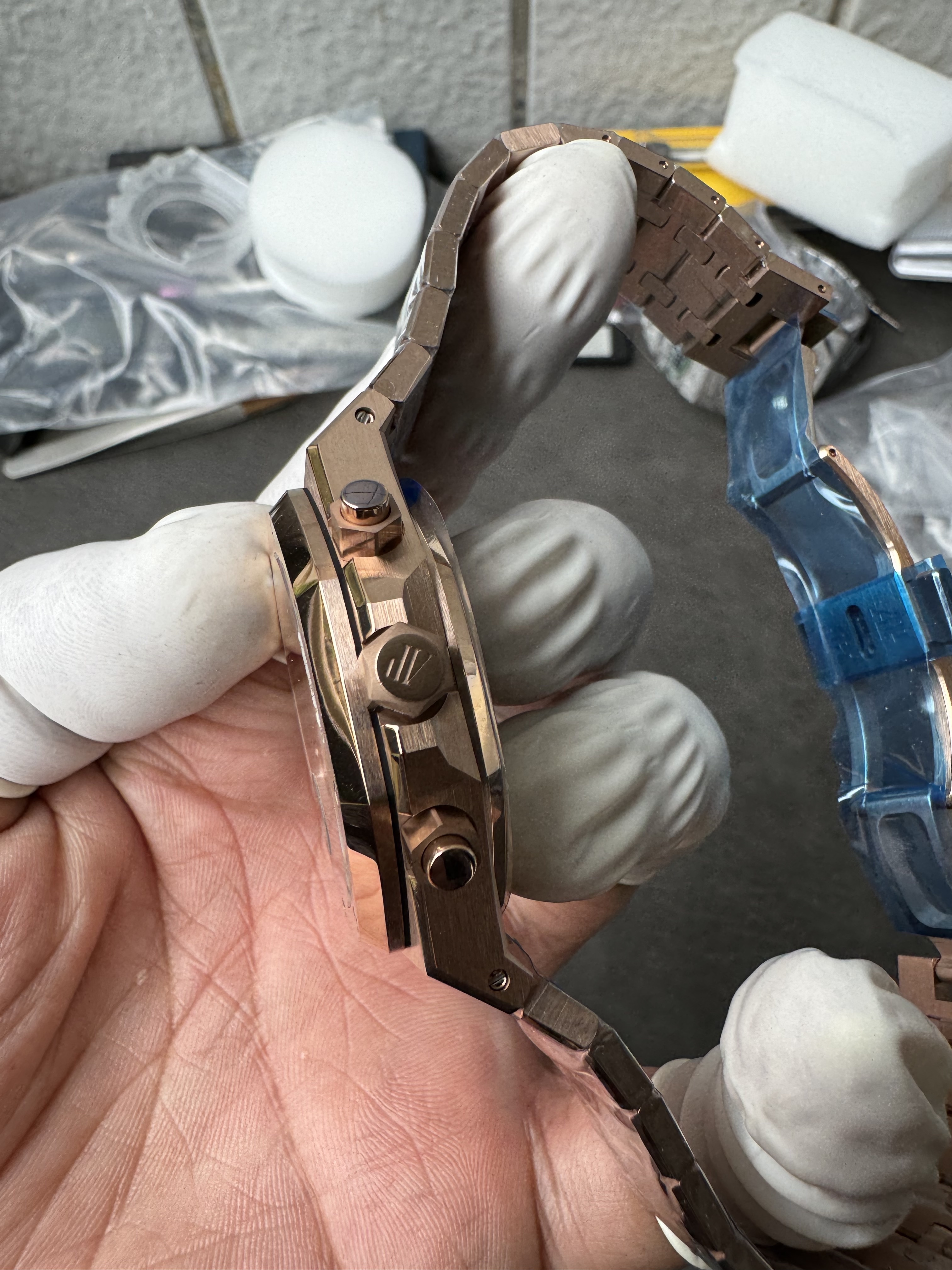 Super Clone Audemars Piguet 1:1 Royal Oak Chronograph 26240 Watches – 41mm Rose Gold with Greener Dial