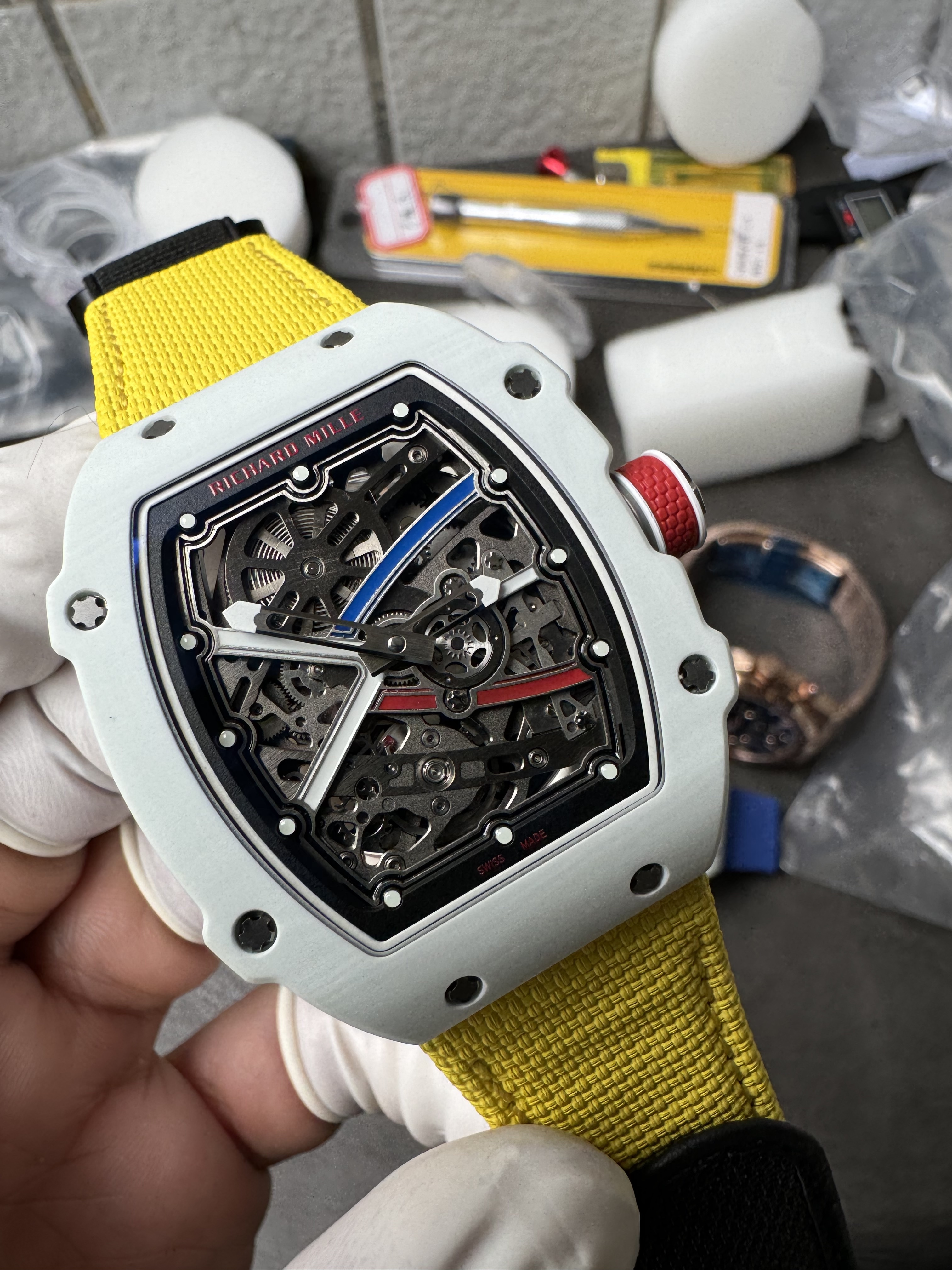 Super Clone Richard Mille 1:1 RM67-02 White Ceramic Racing Driver's Limited Edition｜Alexis Pinturault Co-Branded Ultra-Thin Watch
