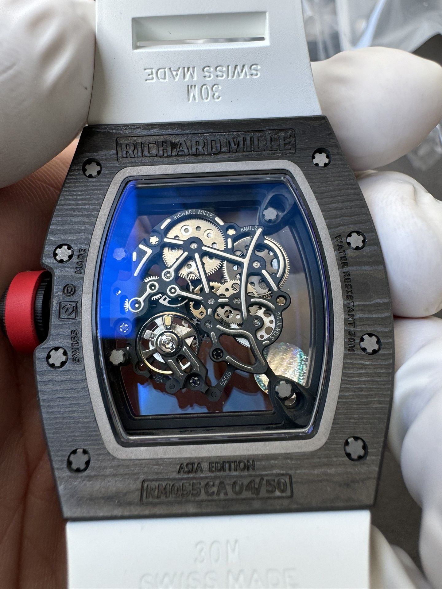 Super Clone Richard Mille 1:1 RM055 Carbon Fibre Custom Integral Movement RMUL2 Ultra Lightweight Highest Edition