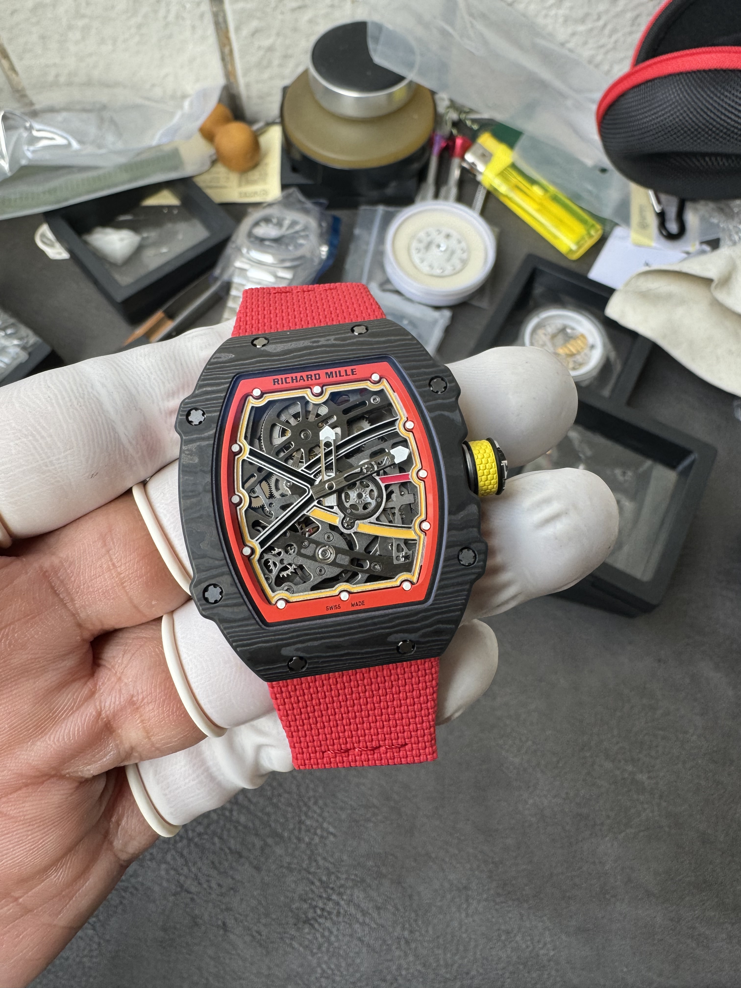 Super Clone 1:1 Richard Mille RM67-02 Alexander Zverev Carbon Red Edition Watches