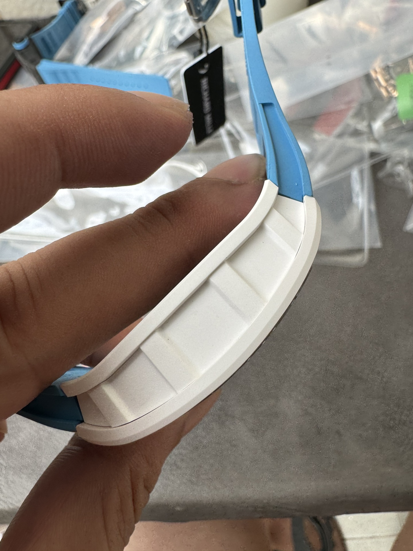 Super Clone 1:1 Richard Mille RM055 White Ceramic Skeleton Watch – Blue Strap Edition