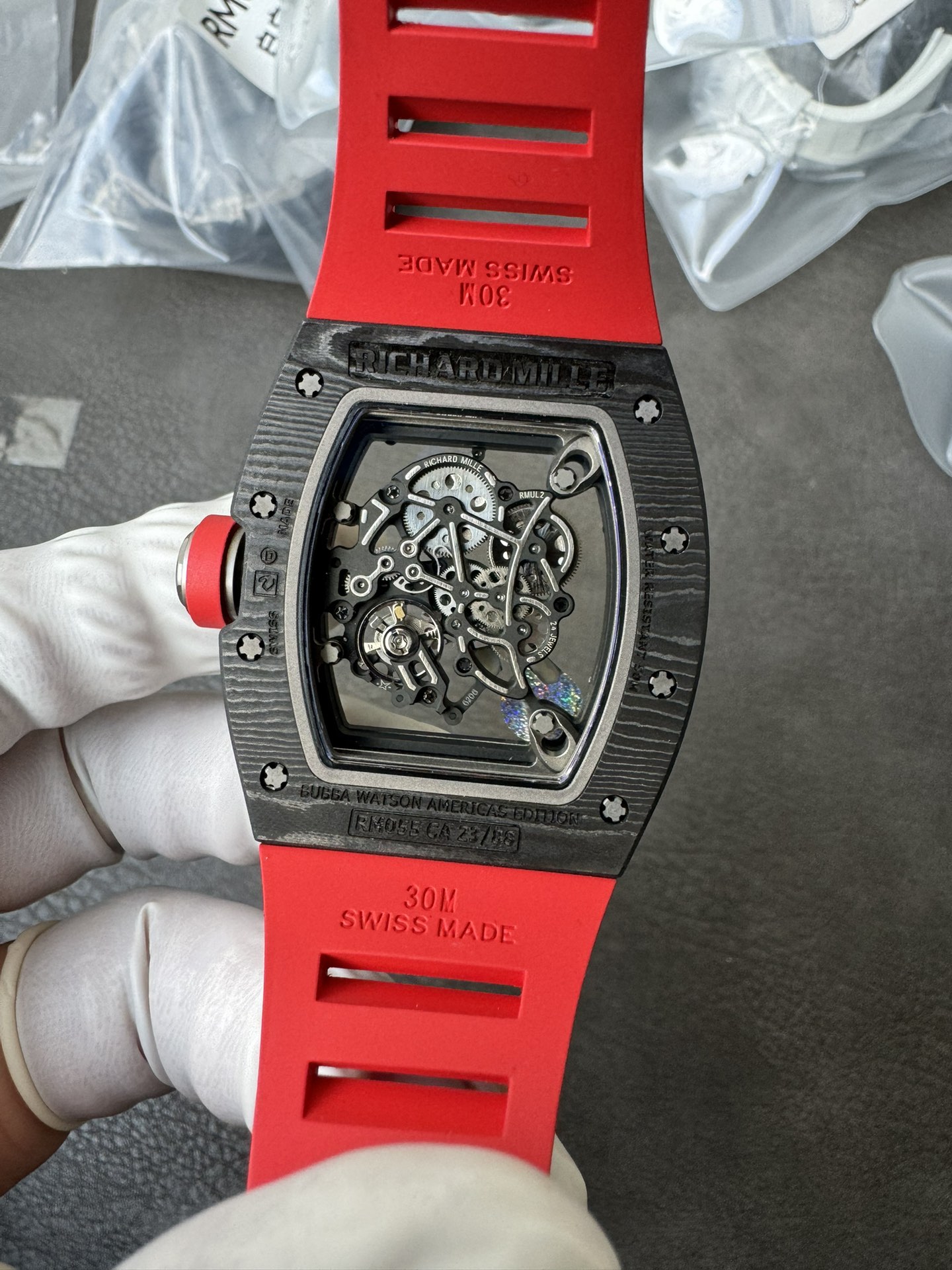 Super Clone Richard Mille 1:1 RM055 Carbon Fibre Custom Integral Movement RMUL2 Ultra Lightweight Highest Edition