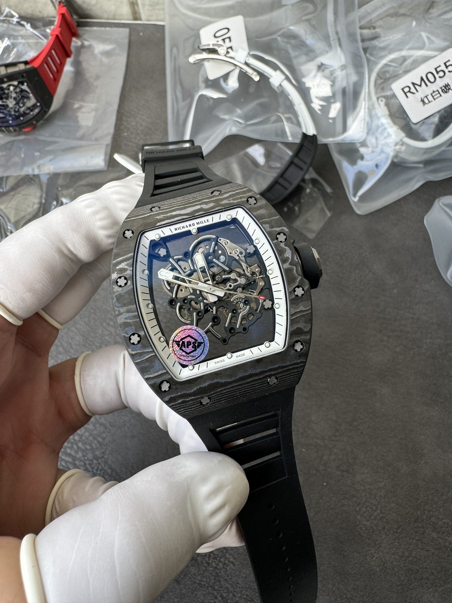 Super Clone Richard Mille 1:1 RM055 Carbon Fibre Custom Integral Movement RMUL2 Ultra Lightweight Highest Edition
