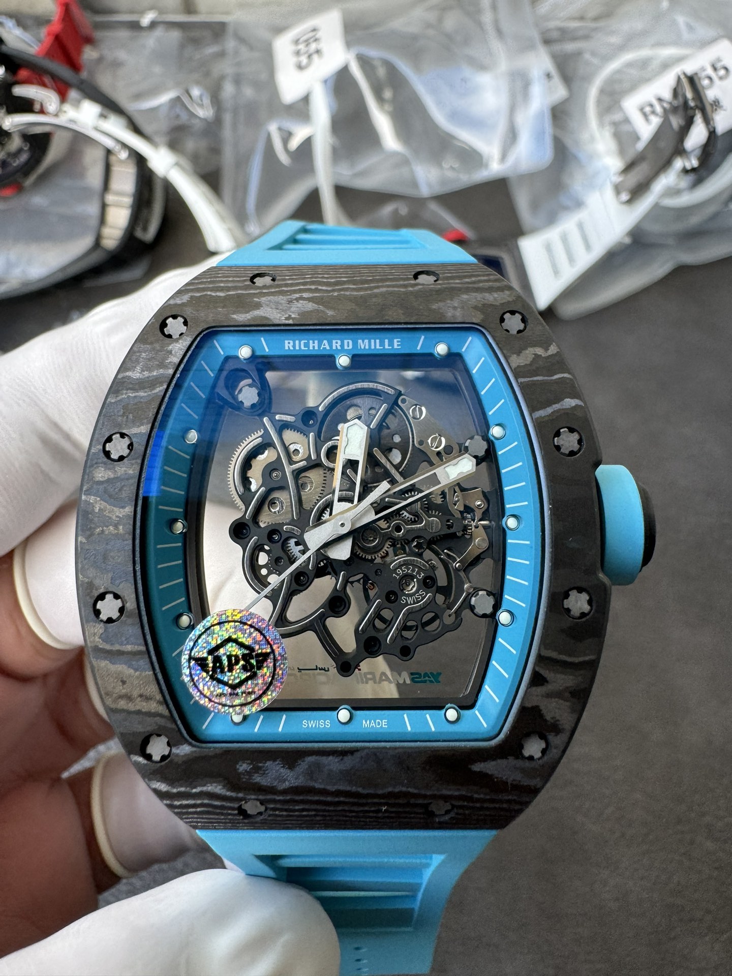 Super Clone Richard Mille 1:1 RM055 Carbon Fibre Custom Integral Movement RMUL2 Ultra Lightweight Highest Edition