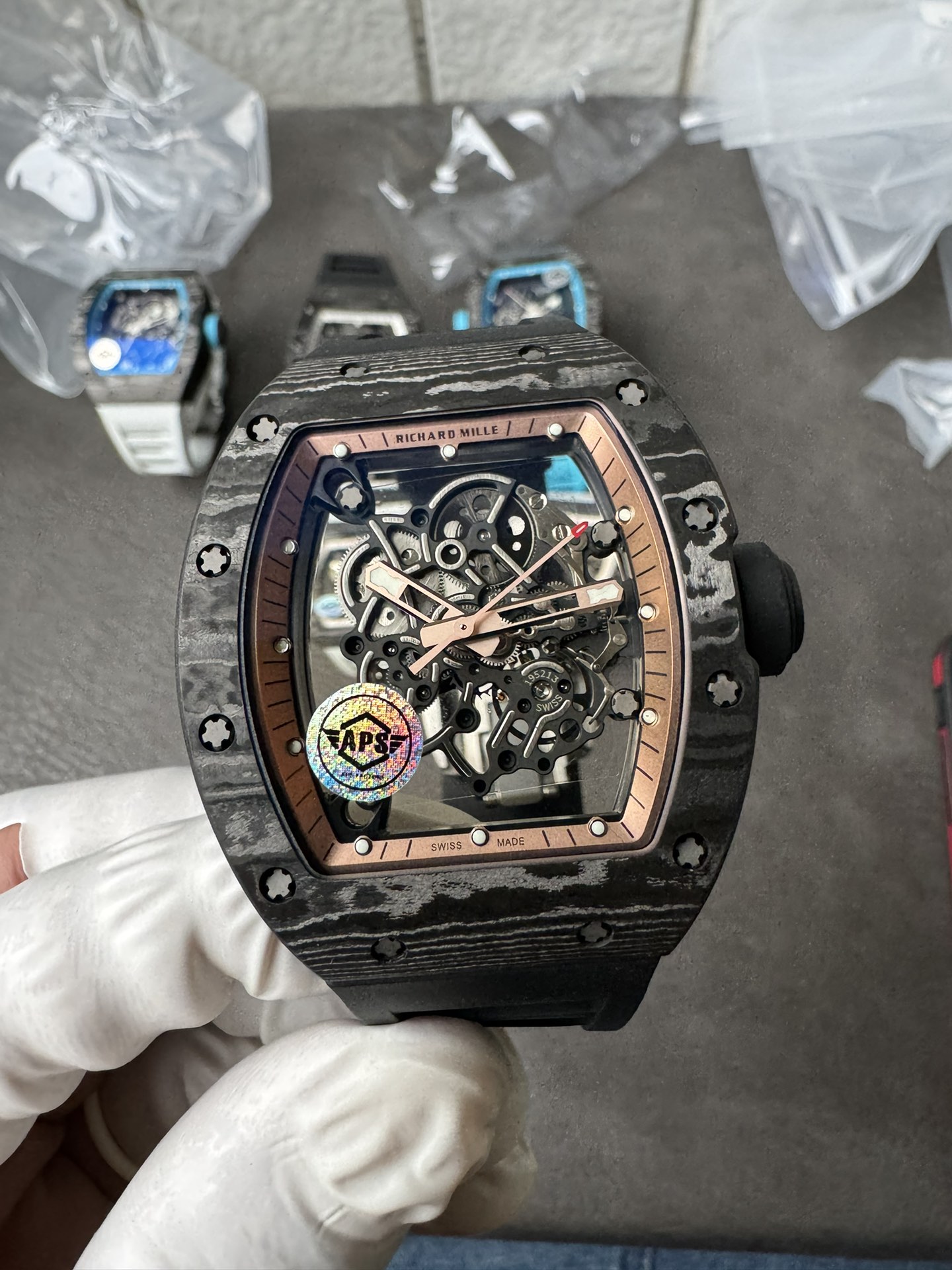 Super Clone Richard Mille 1:1 RM055 Carbon Fibre Custom Integral Movement RMUL2 Ultra Lightweight Highest Edition