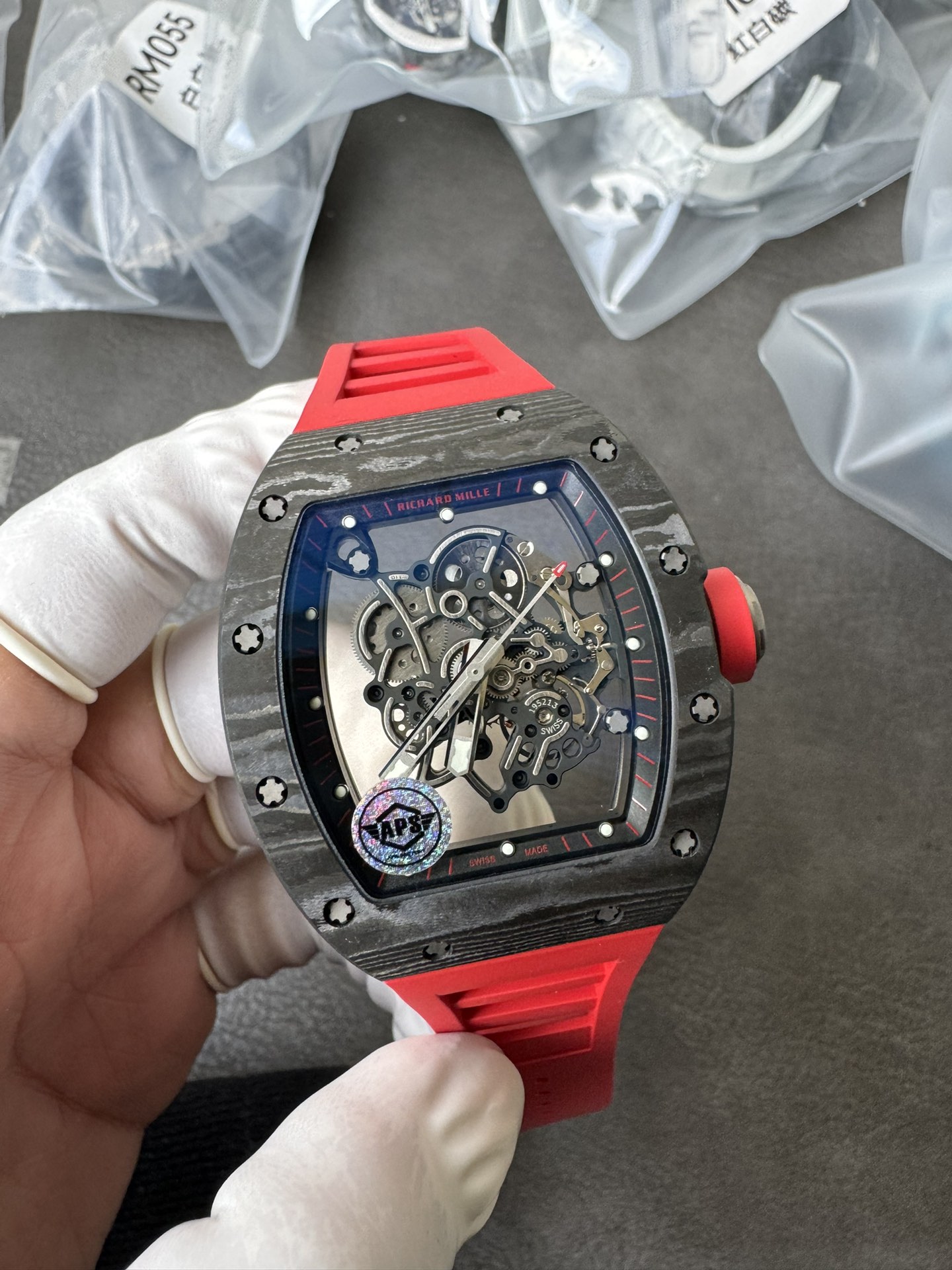 Super Clone Richard Mille 1:1 RM055 Carbon Fibre Custom Integral Movement RMUL2 Ultra Lightweight Highest Edition