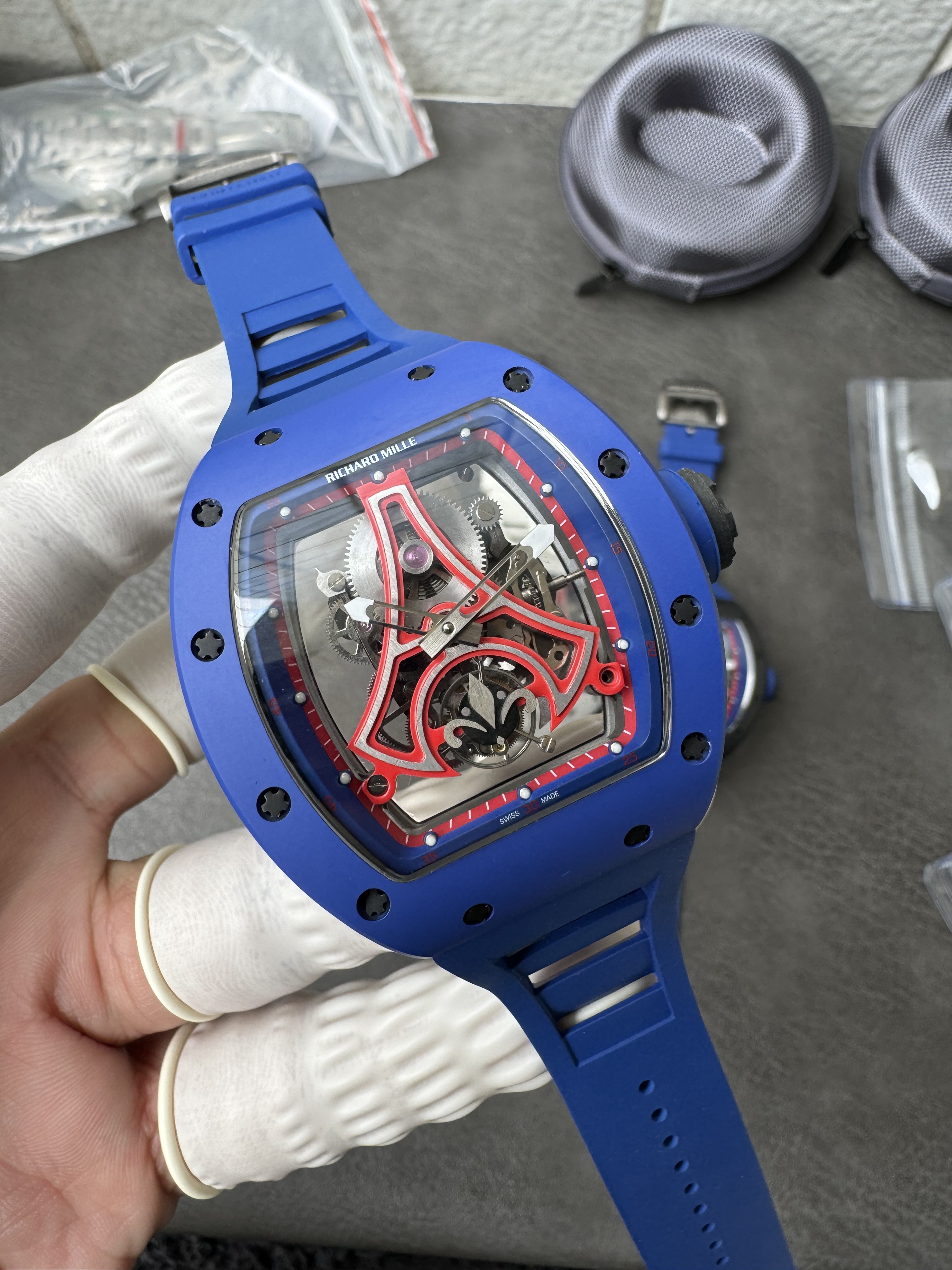 Super Clone 1:1 Richard Mille RM 52-03 Tourbillon “Paris Eiffel Tower” Limited Edition Blue