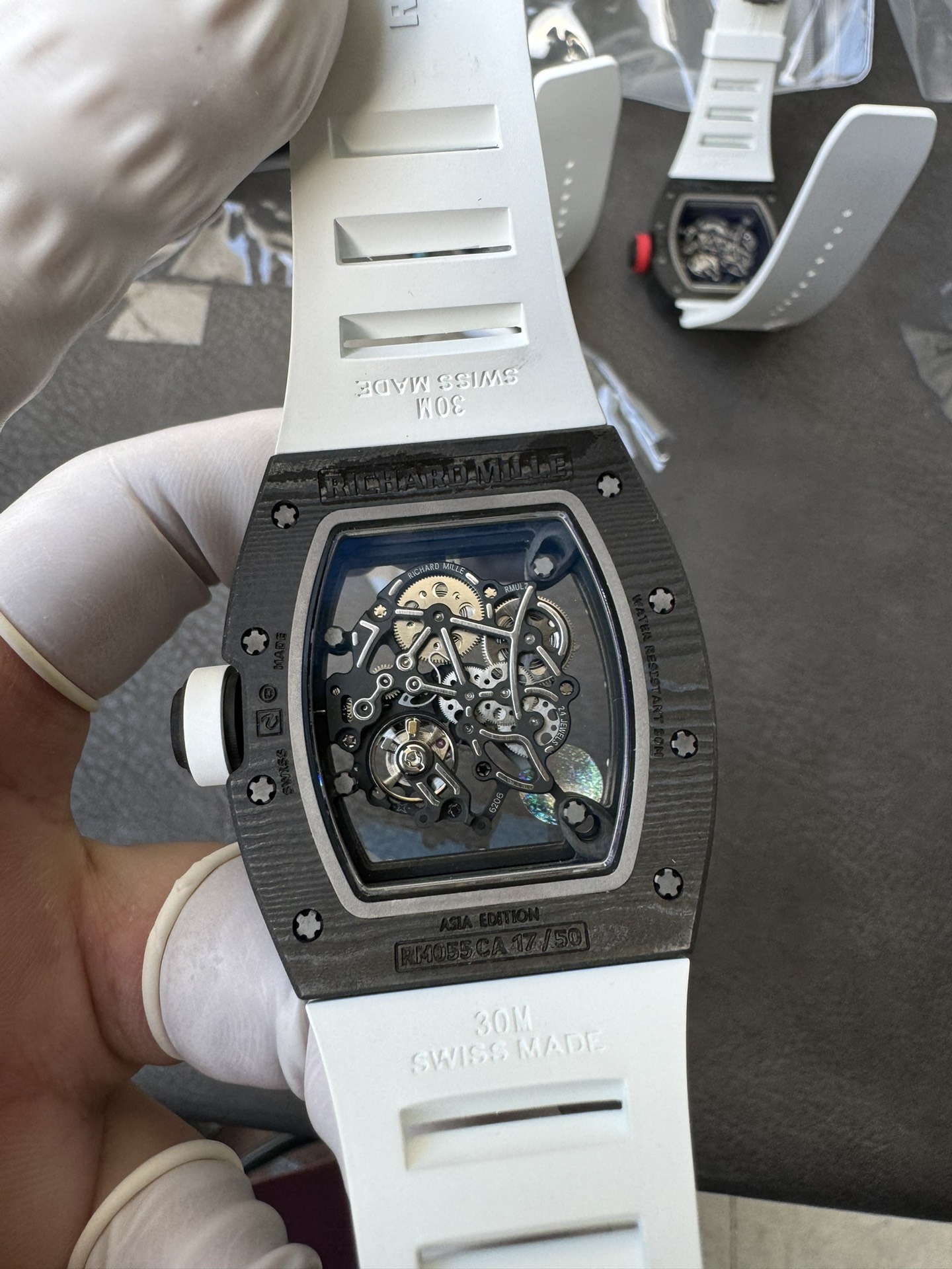 Super Clone Richard Mille 1:1 RM055 Carbon Fibre Custom Integral Movement RMUL2 Ultra Lightweight Highest Edition