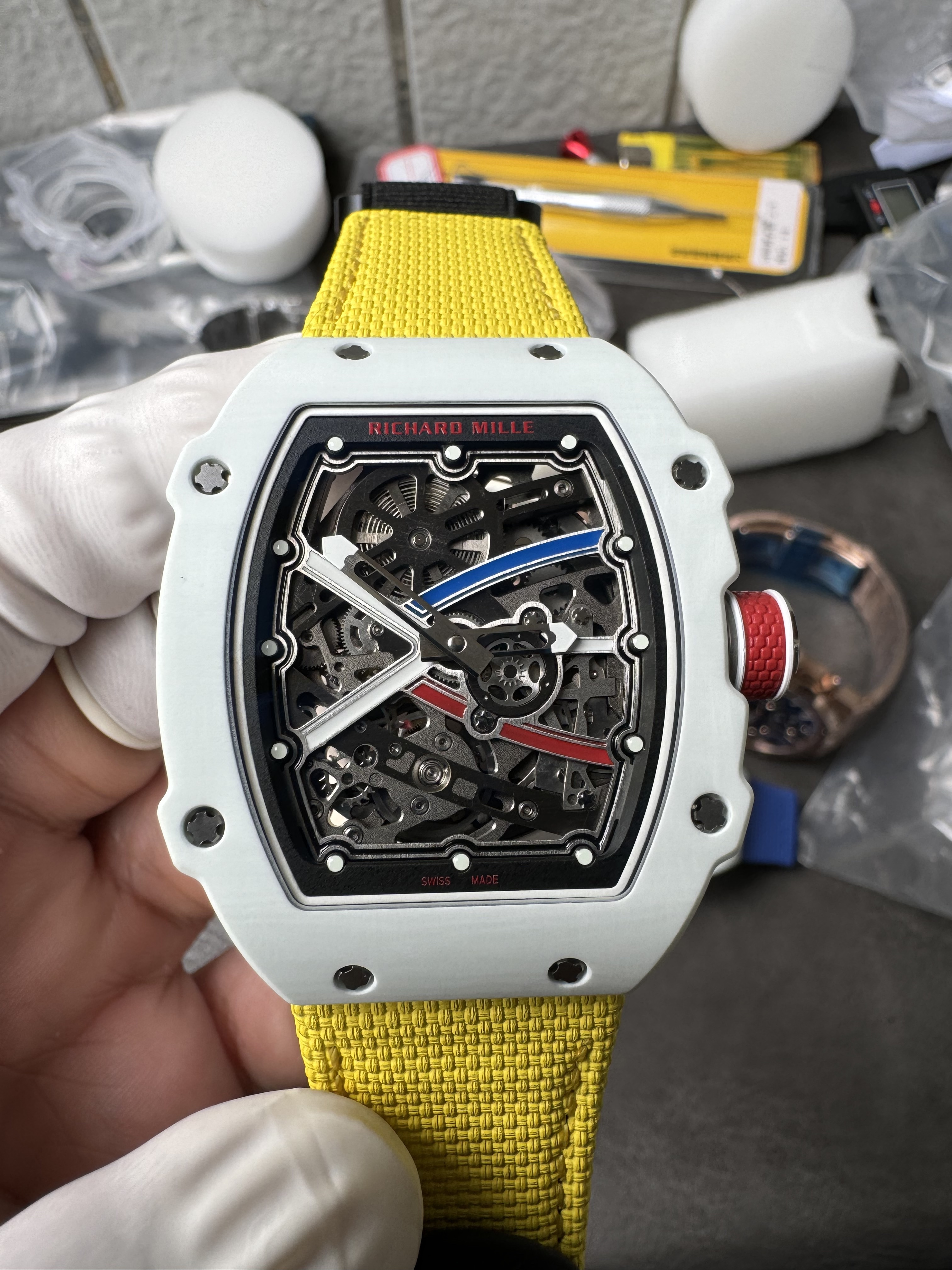 Super Clone Richard Mille 1:1 RM67-02 White Ceramic Racing Driver's Limited Edition｜Alexis Pinturault Co-Branded Ultra-Thin Watch