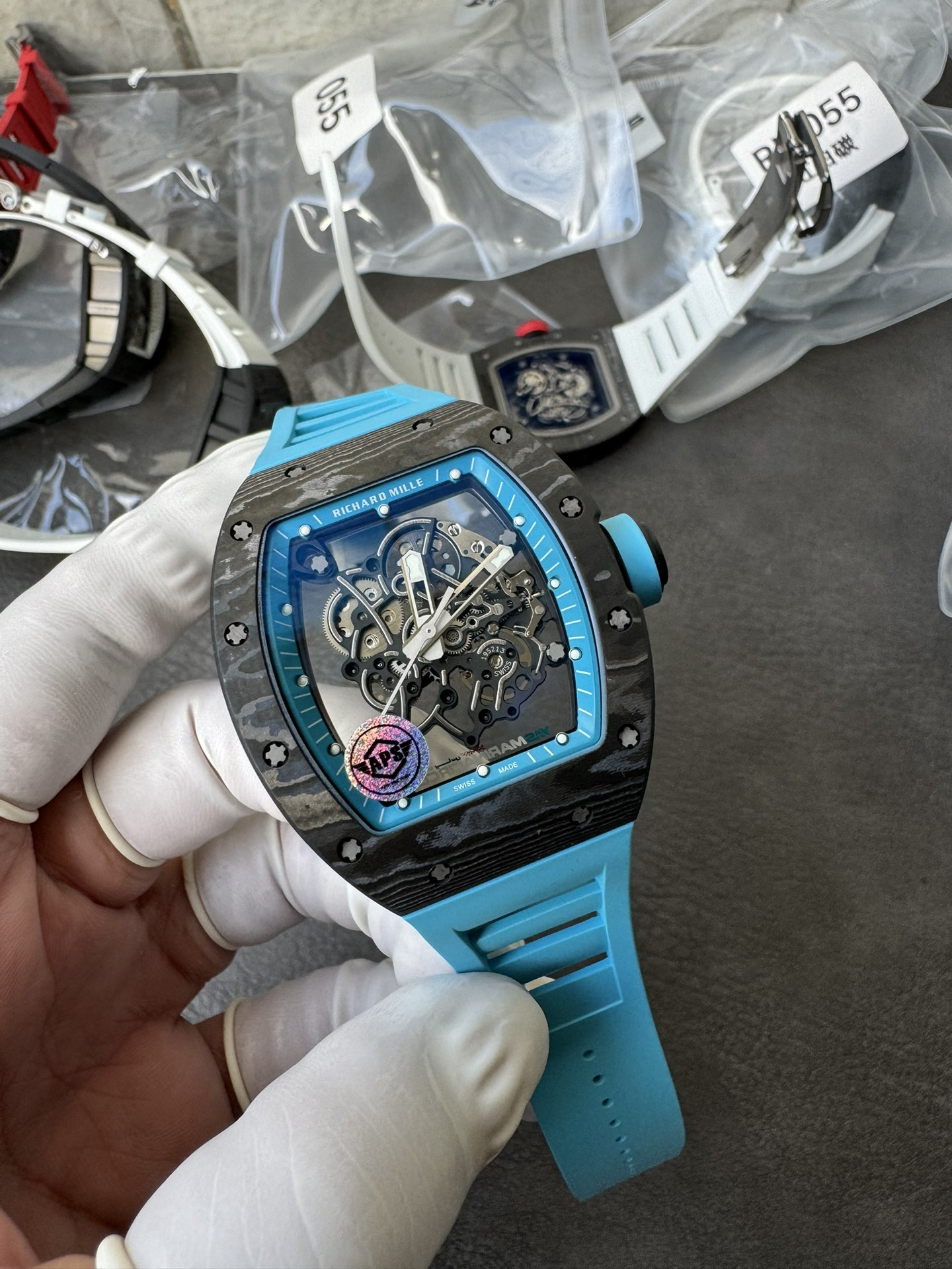 Super Clone Richard Mille 1:1 RM055 Carbon Fibre Custom Integral Movement RMUL2 Ultra Lightweight Highest Edition