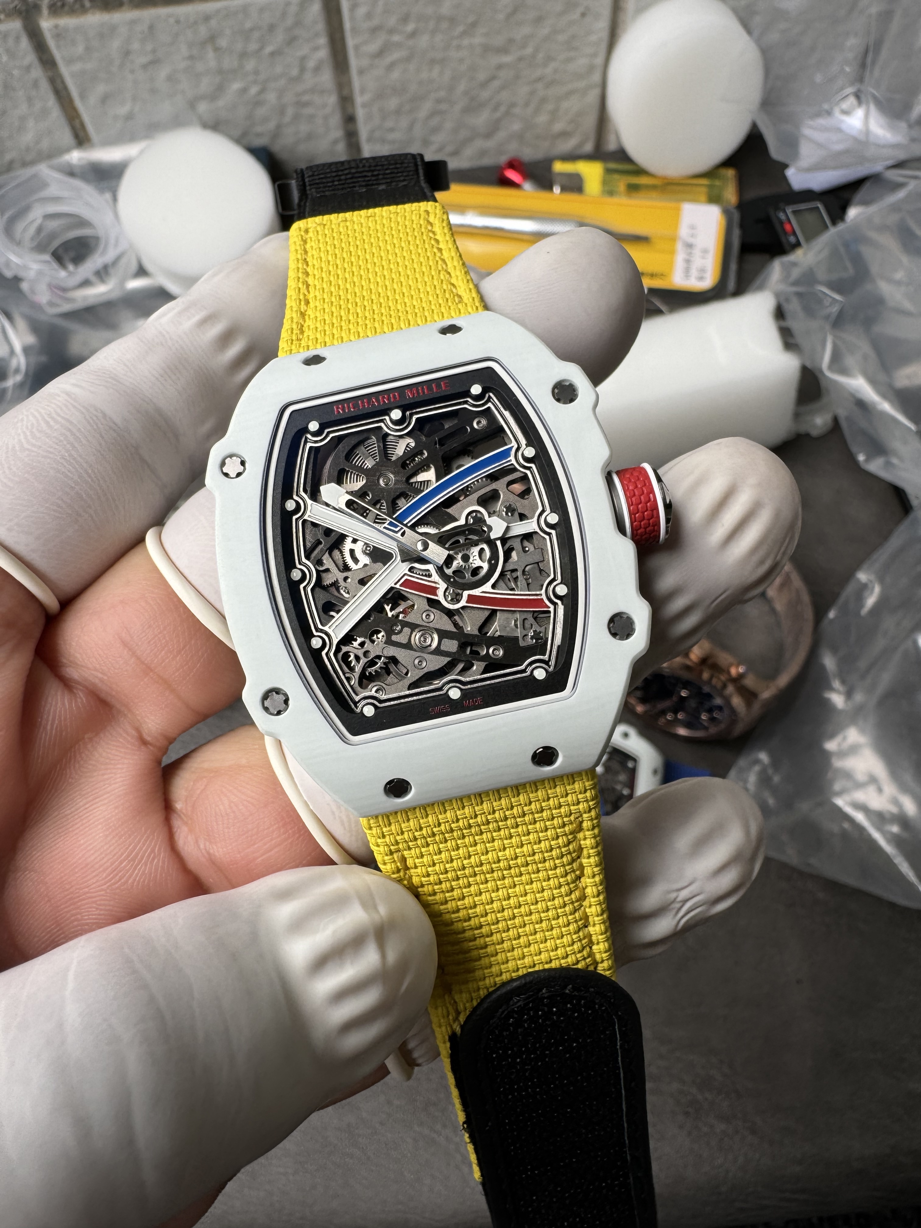 Super Clone Richard Mille 1:1 RM67-02 White Ceramic Racing Driver's Limited Edition｜Alexis Pinturault Co-Branded Ultra-Thin Watch