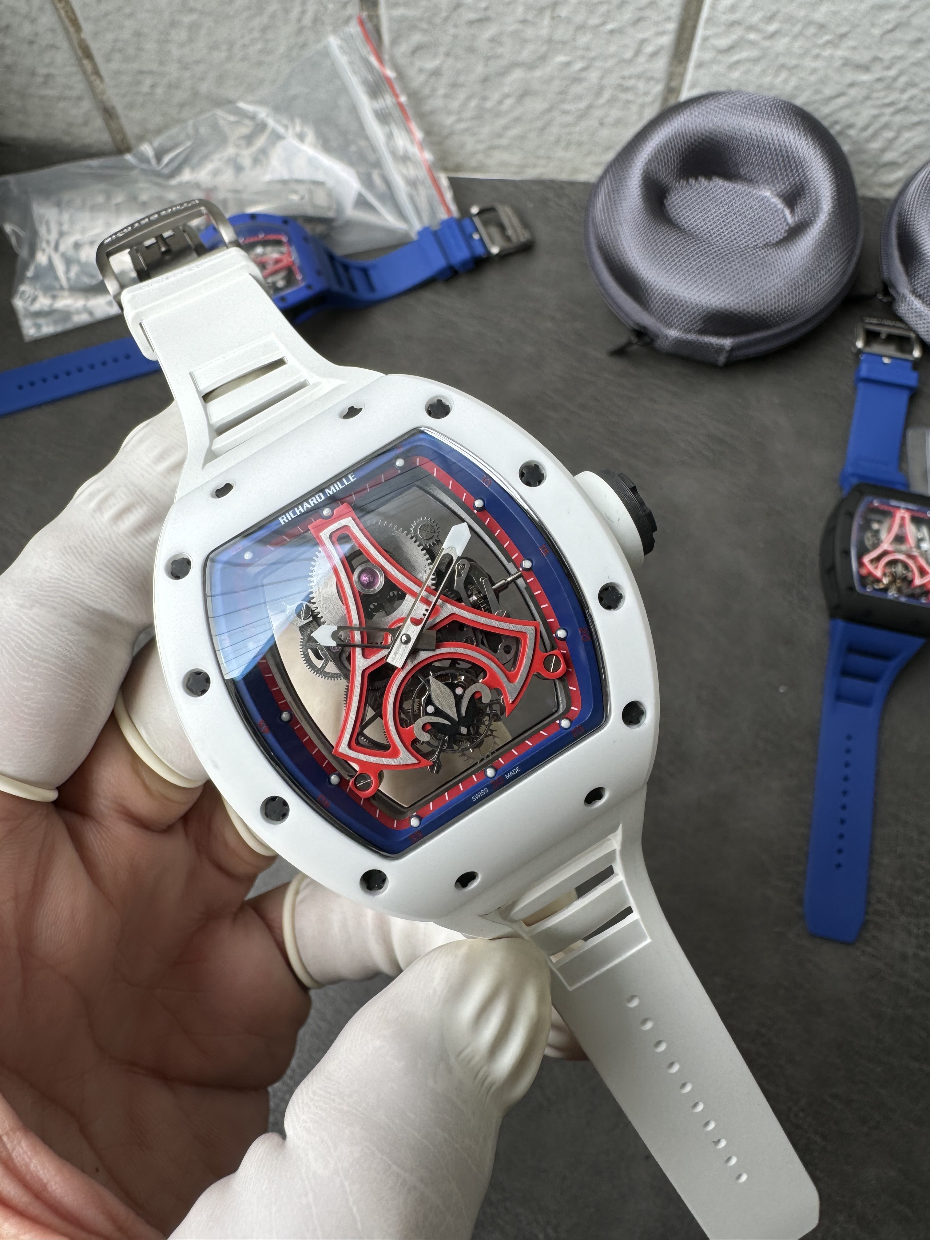Super Clone 1:1 Richard Mille RM 52-03 Tourbillon “Paris Eiffel Tower” Limited Edition white