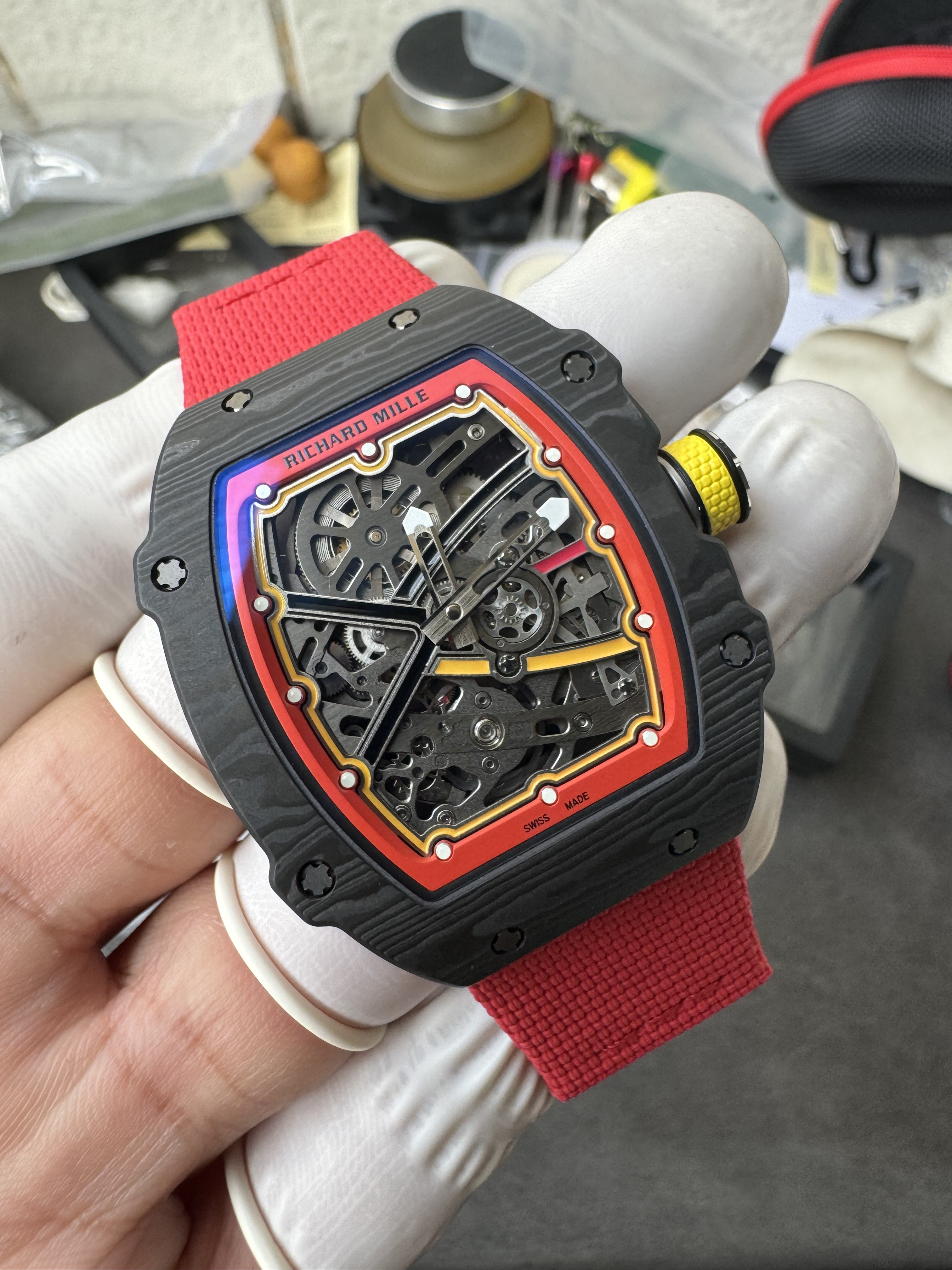 Super Clone 1:1 Richard Mille RM67-02 Alexander Zverev Carbon Red Edition Watches