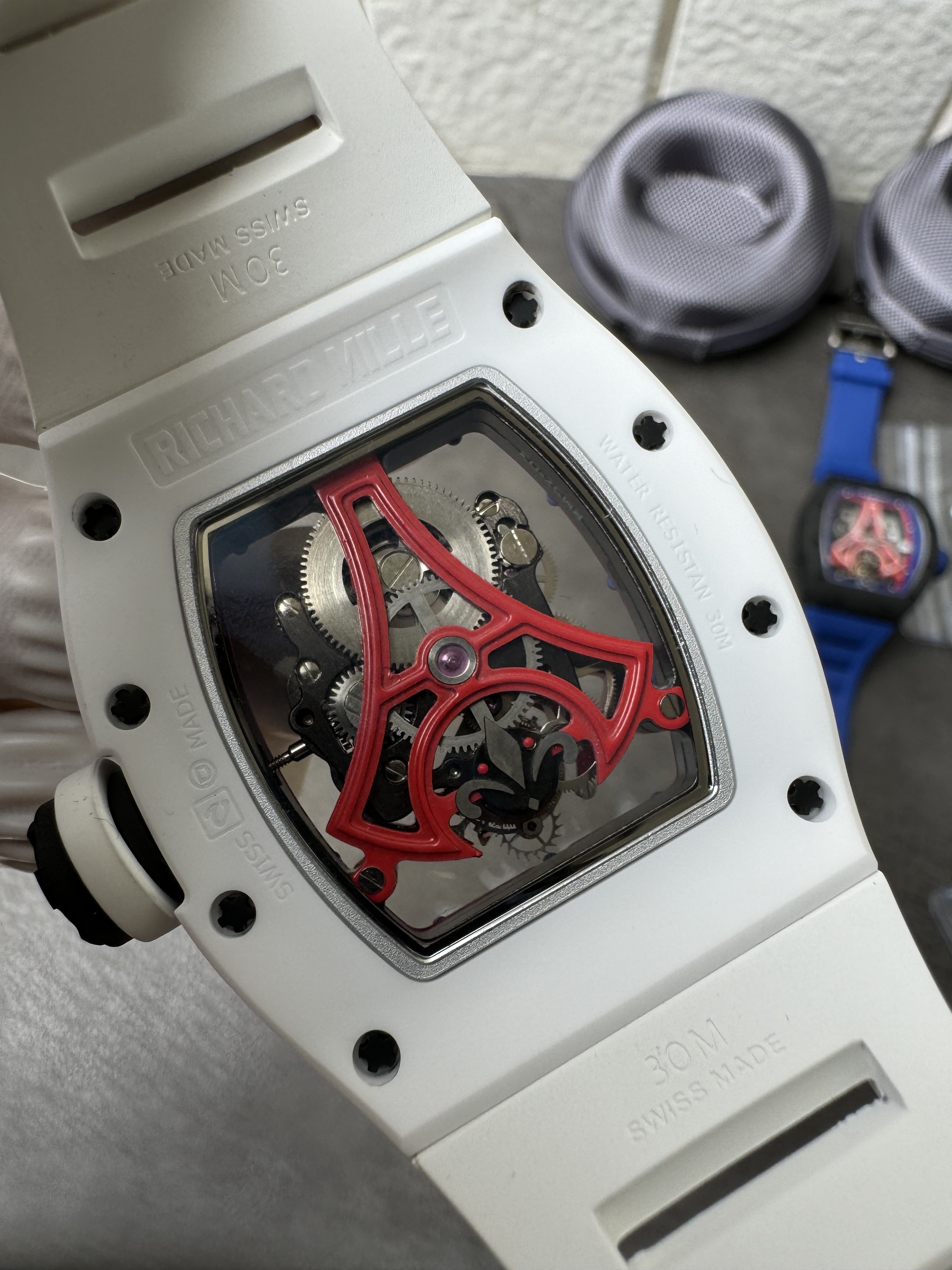 Super Clone 1:1 Richard Mille RM 52-03 Tourbillon “Paris Eiffel Tower” Limited Edition white