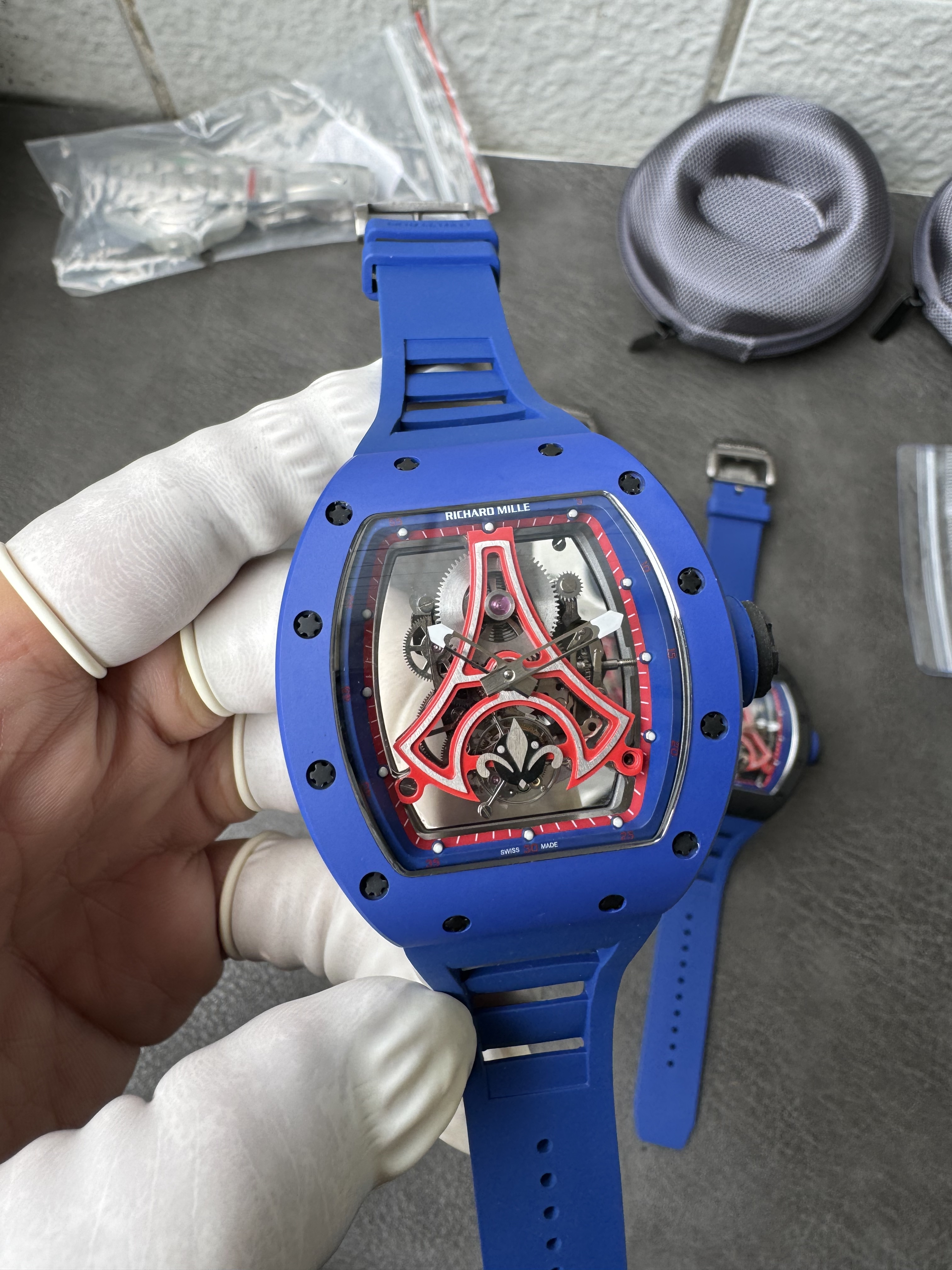 Super Clone 1:1 Richard Mille RM 52-03 Tourbillon “Paris Eiffel Tower” Limited Edition Blue