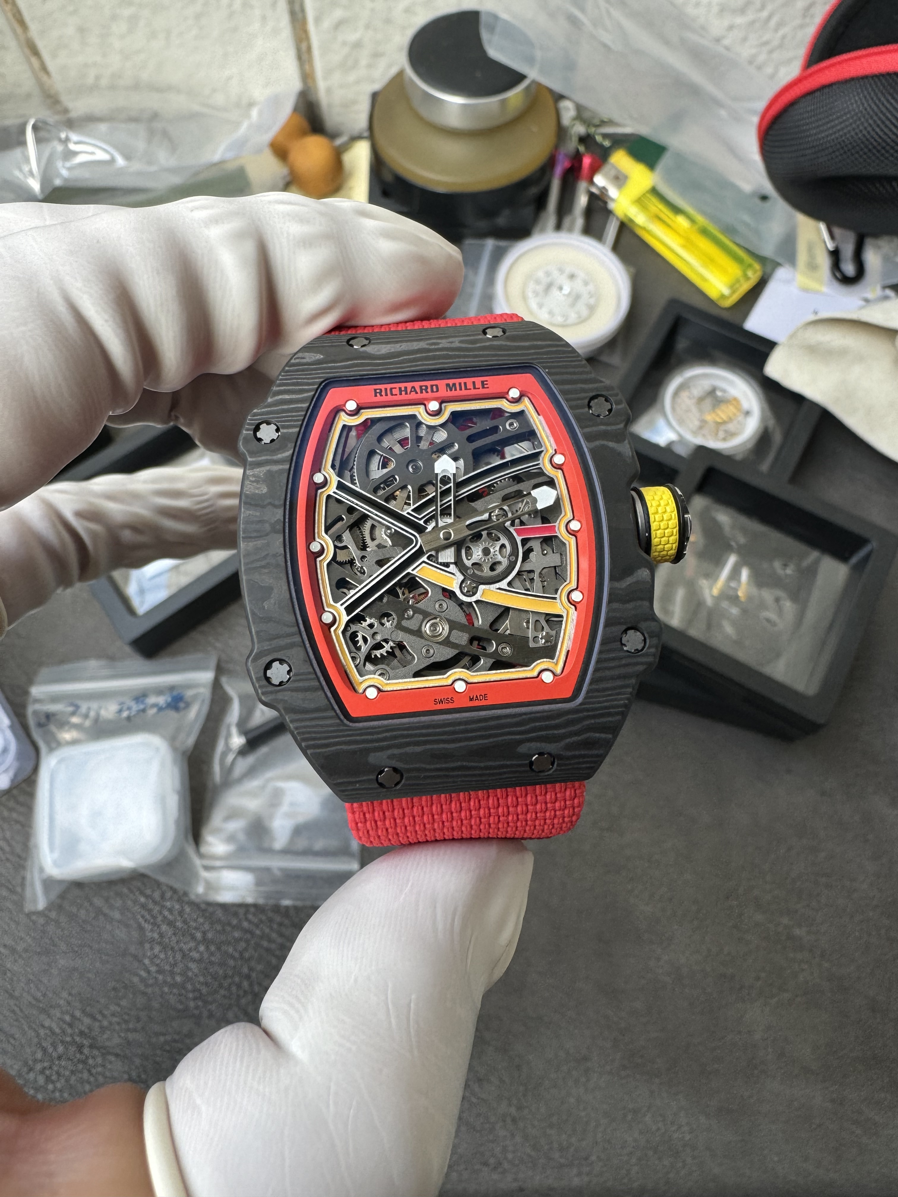 Super Clone 1:1 Richard Mille RM67-02 Alexander Zverev Carbon Red Edition Watches
