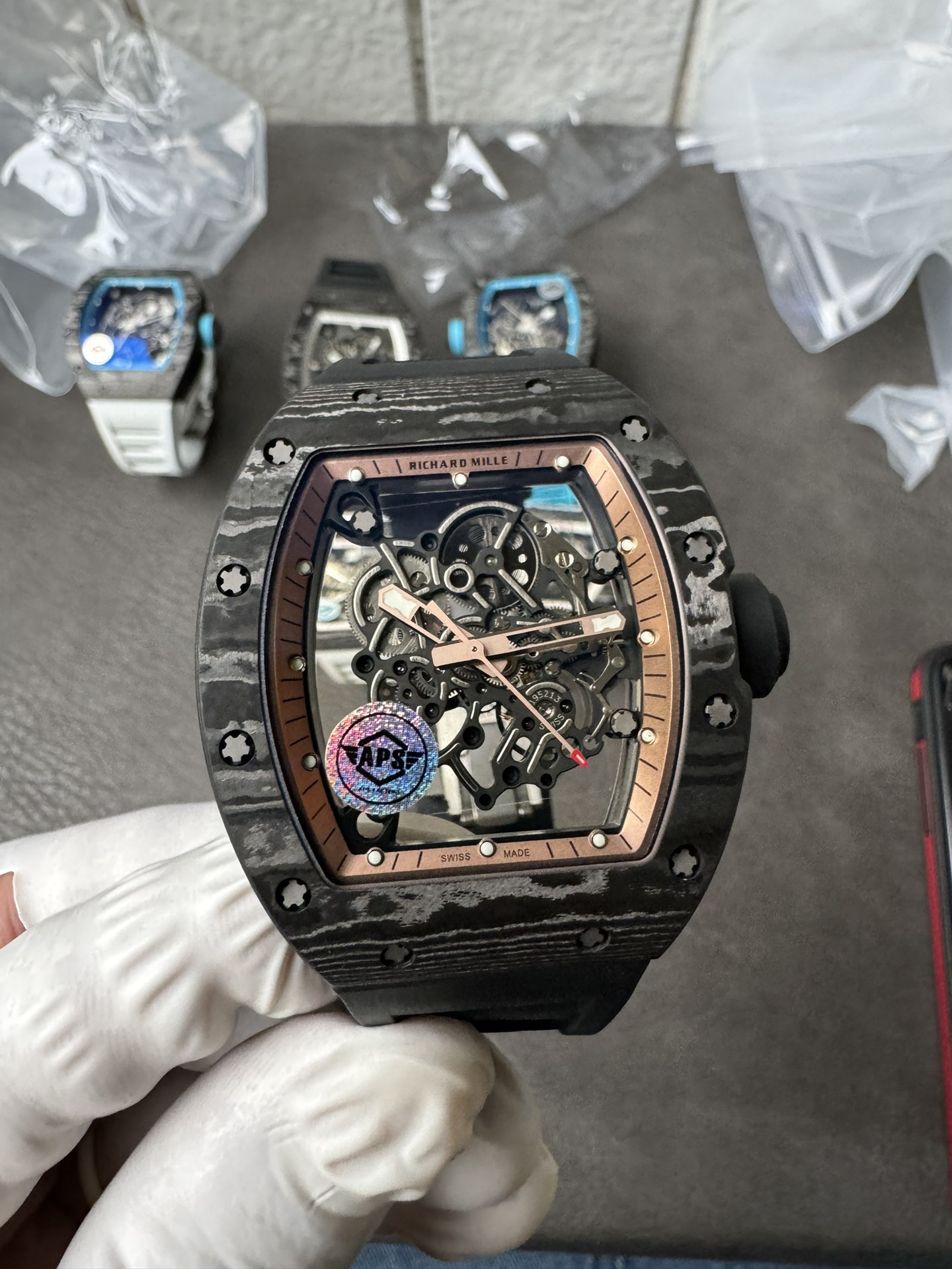 Super Clone Richard Mille 1:1 RM055 Carbon Fibre Custom Integral Movement RMUL2 Ultra Lightweight Highest Edition