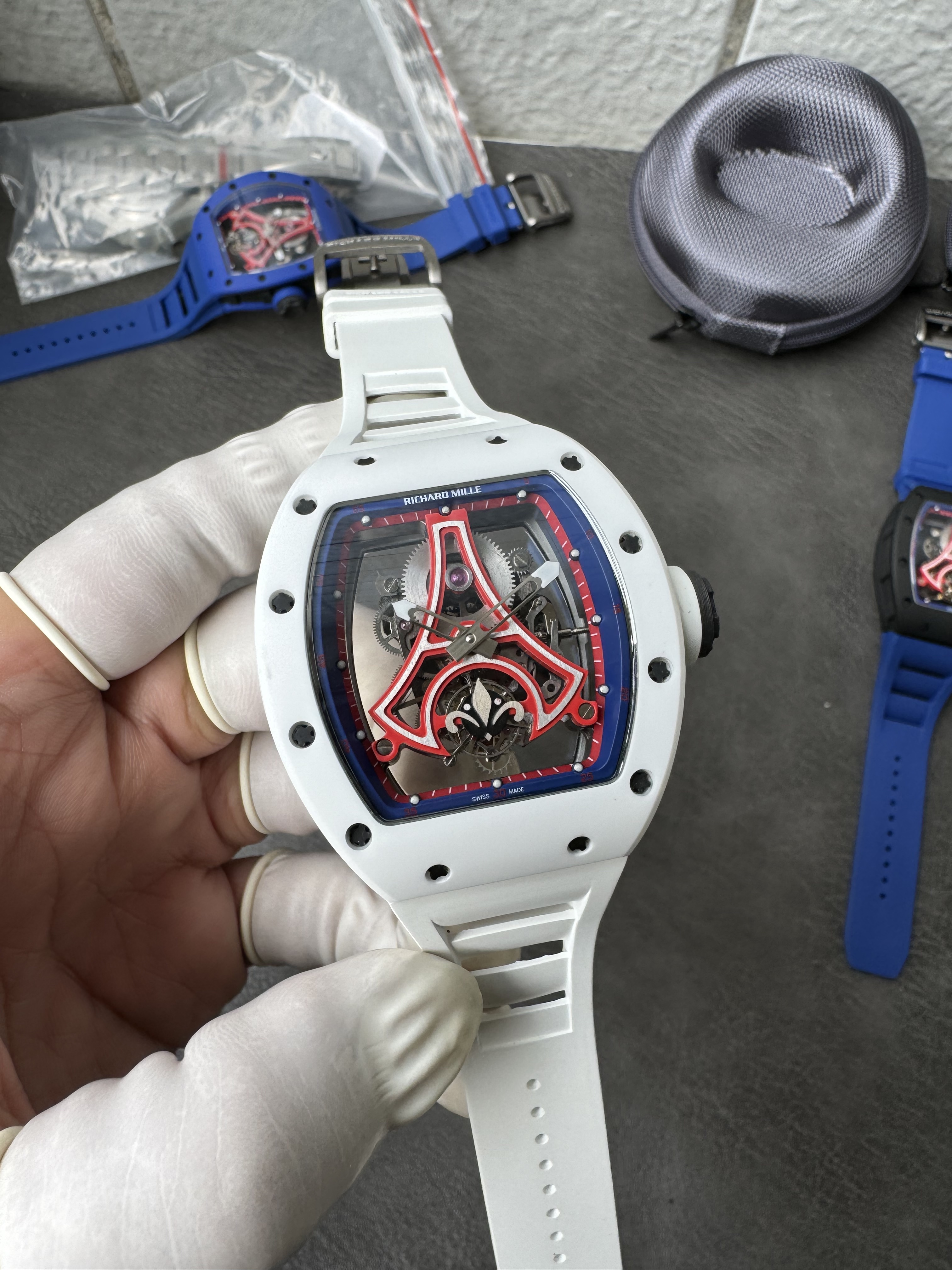 Super Clone 1:1 Richard Mille RM 52-03 Tourbillon “Paris Eiffel Tower” Limited Edition white