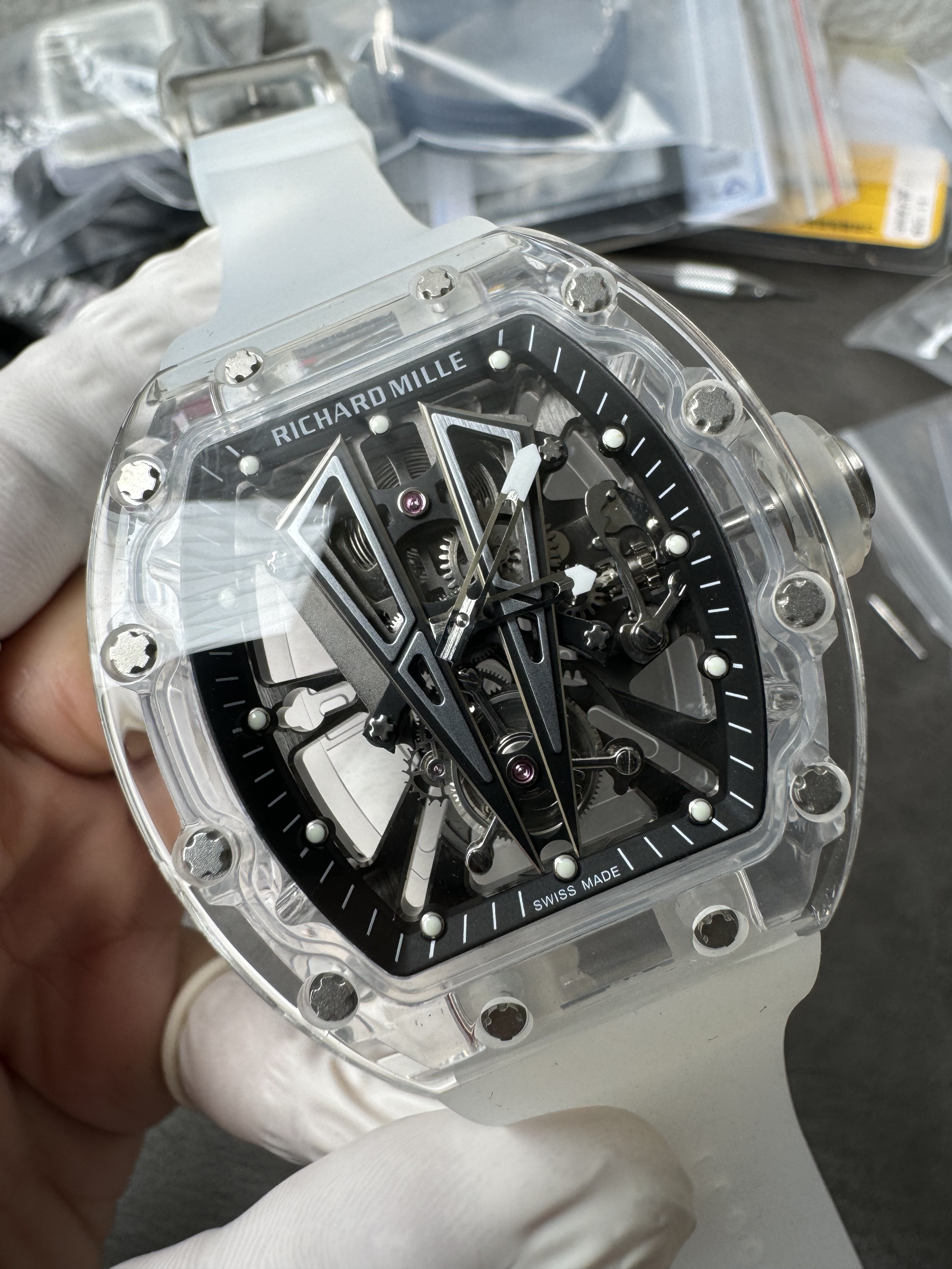 Super Clone Richard Mille 1:1 RM27-03 Tourbillon Watch – Transparent Sapphire Crystal Case Limited Edition