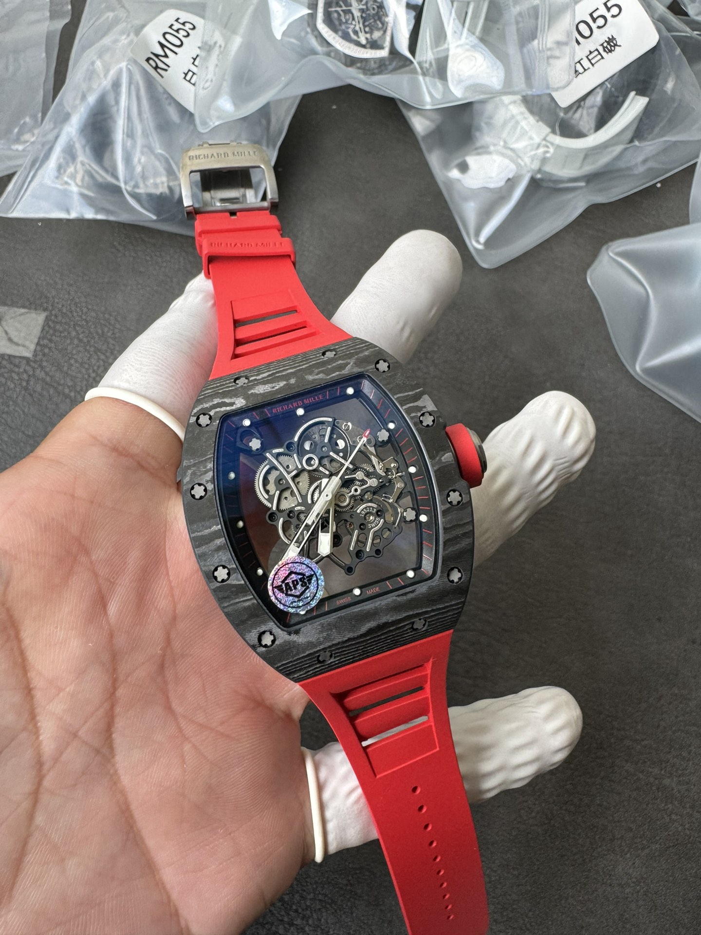 Super Clone Richard Mille 1:1 RM055 Carbon Fibre Custom Integral Movement RMUL2 Ultra Lightweight Highest Edition