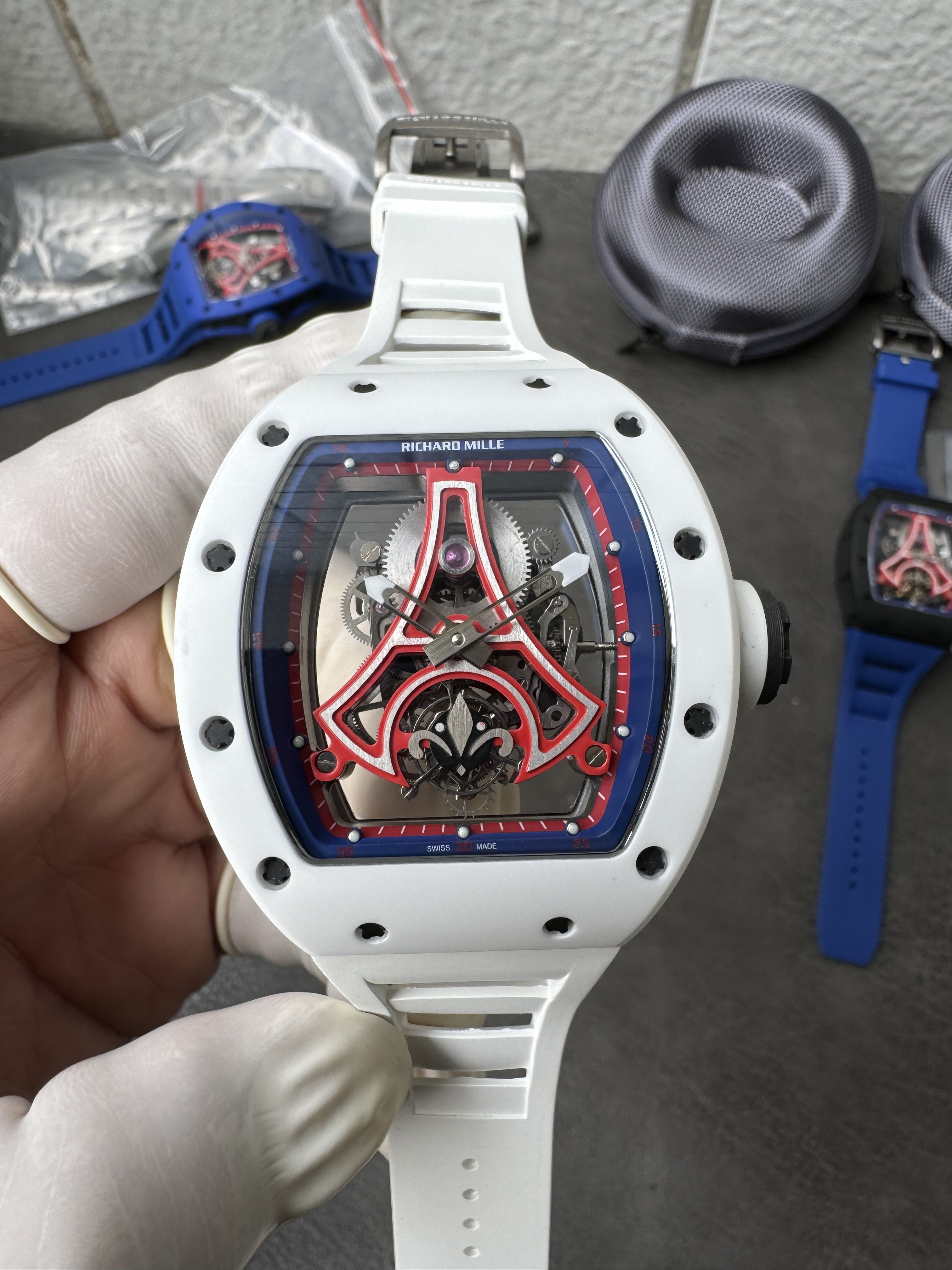 Super Clone 1:1 Richard Mille RM 52-03 Tourbillon “Paris Eiffel Tower” Limited Edition white