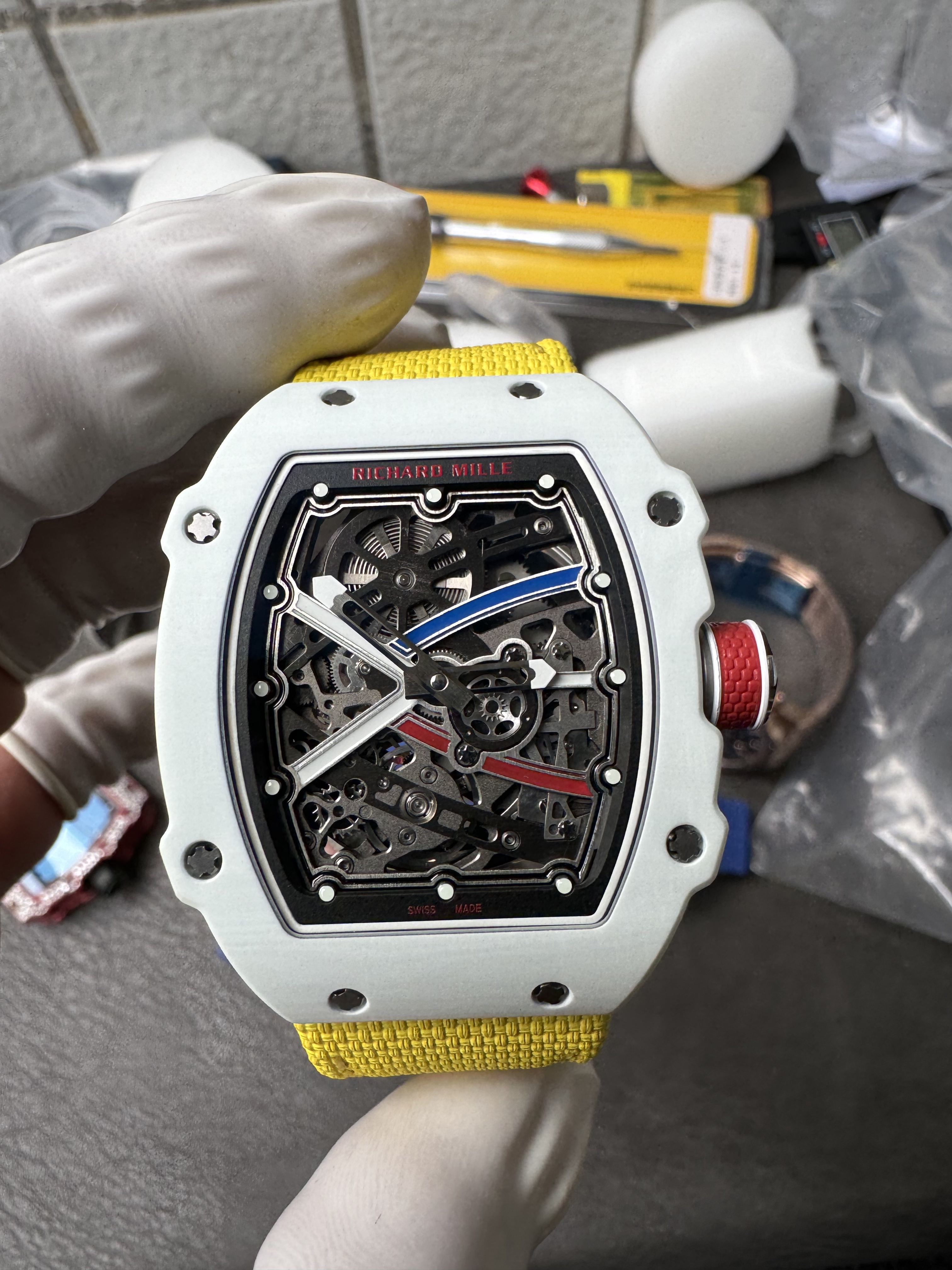 Super Clone Richard Mille 1:1 RM67-02 White Ceramic Racing Driver's Limited Edition｜Alexis Pinturault Co-Branded Ultra-Thin Watch