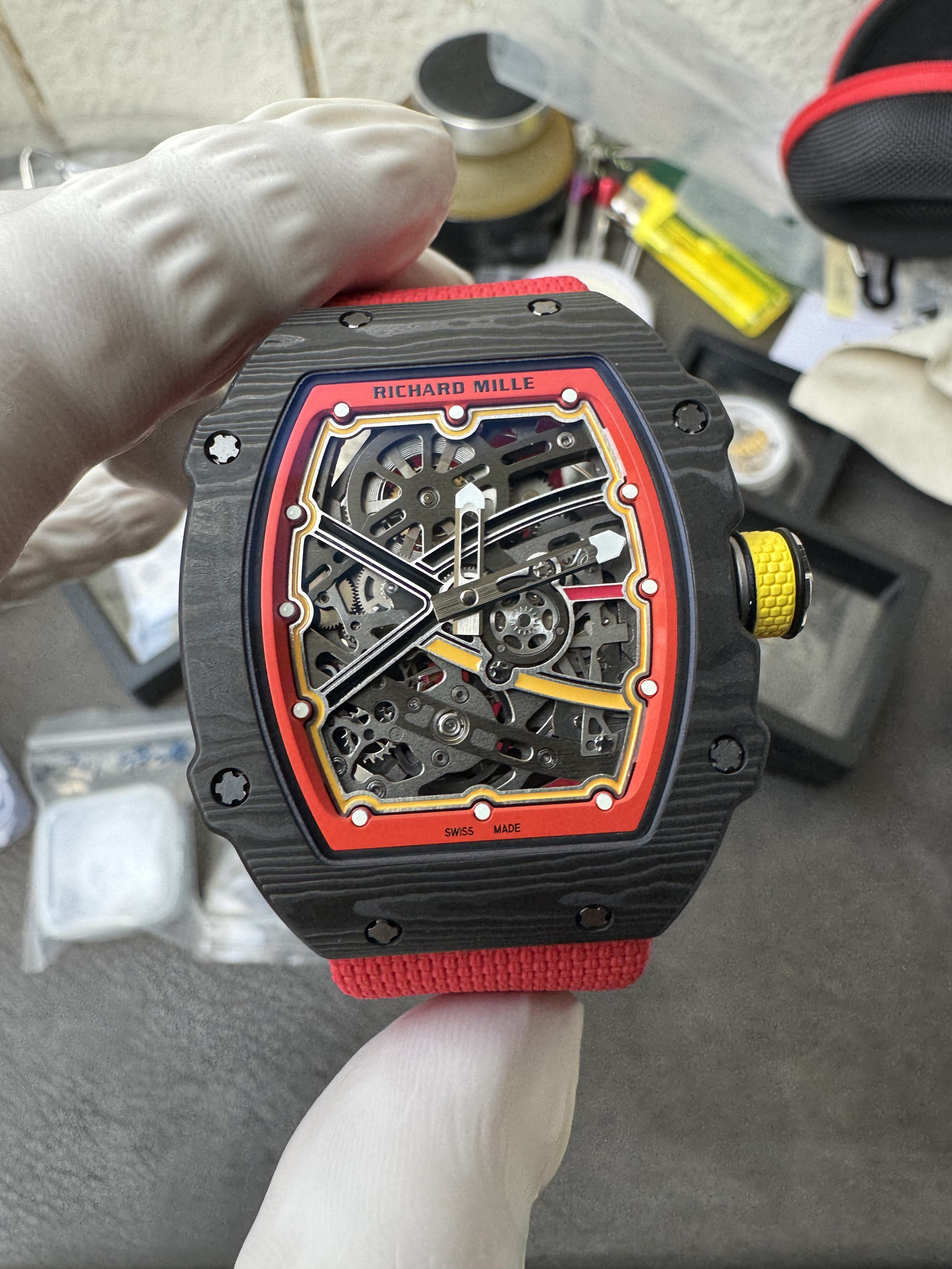 Super Clone 1:1 Richard Mille RM67-02 Alexander Zverev Carbon Red Edition Watches