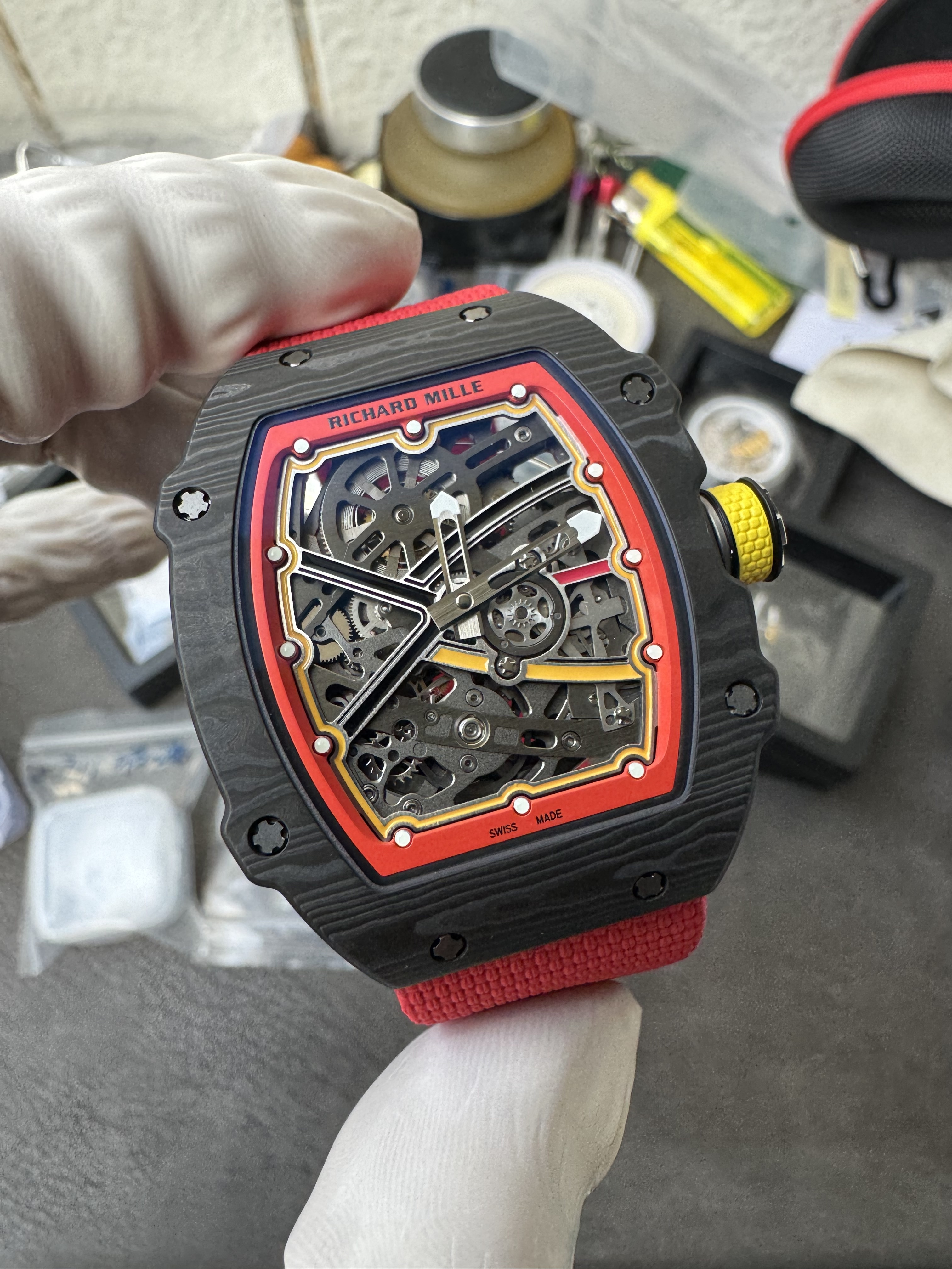 Super Clone 1:1 Richard Mille RM67-02 Alexander Zverev Carbon Red Edition Watches