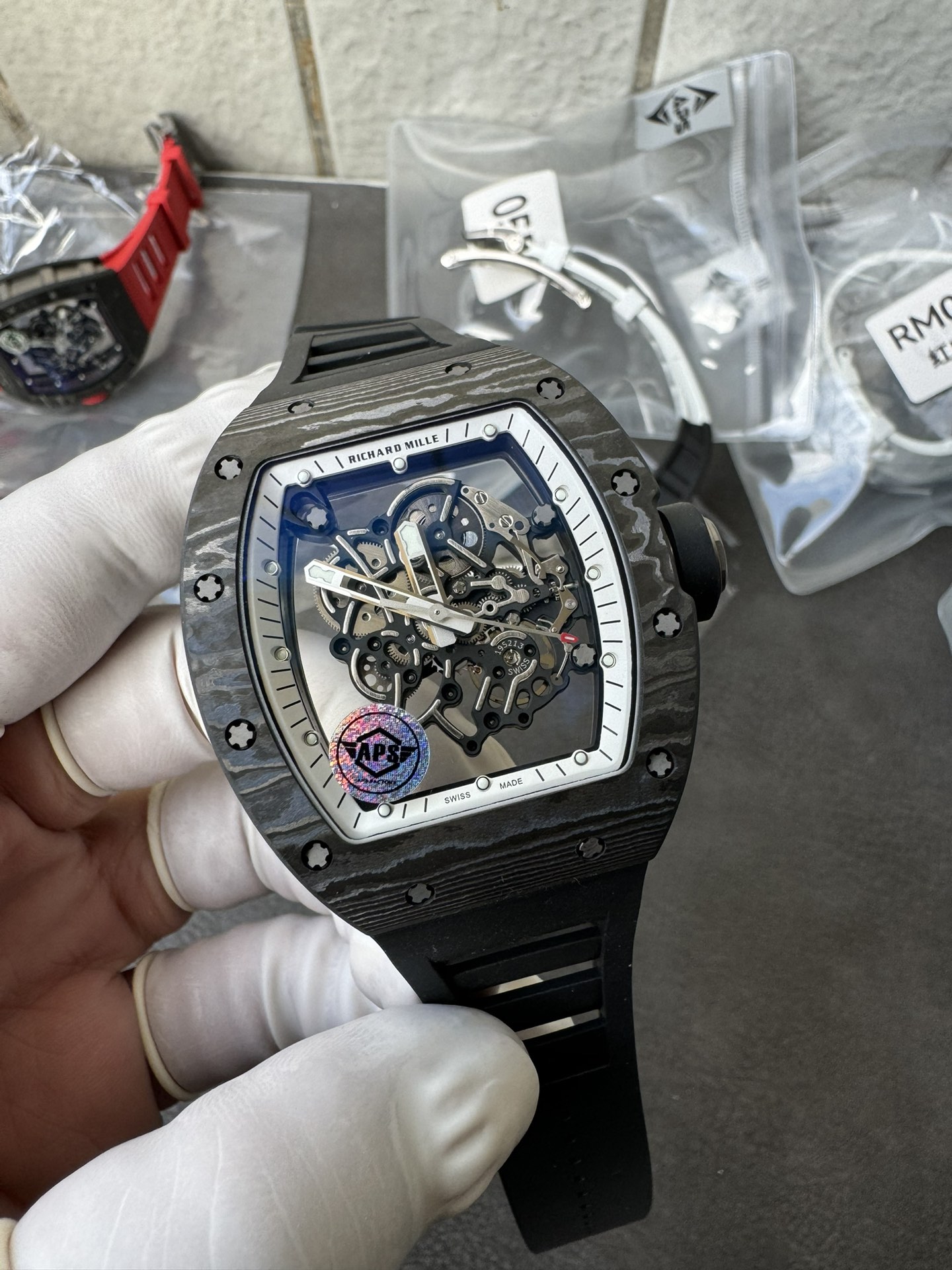 Super Clone Richard Mille 1:1 RM055 Carbon Fibre Custom Integral Movement RMUL2 Ultra Lightweight Highest Edition