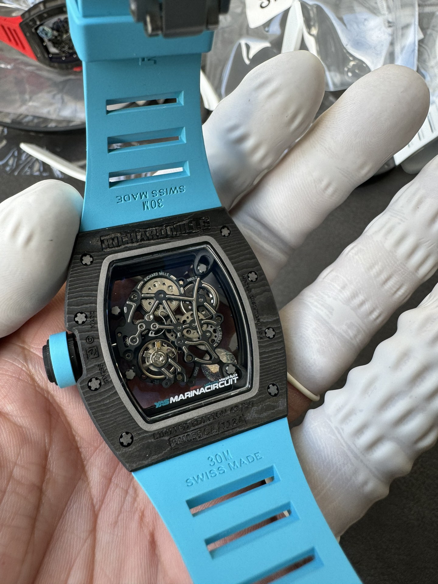 Super Clone Richard Mille 1:1 RM055 Carbon Fibre Custom Integral Movement RMUL2 Ultra Lightweight Highest Edition