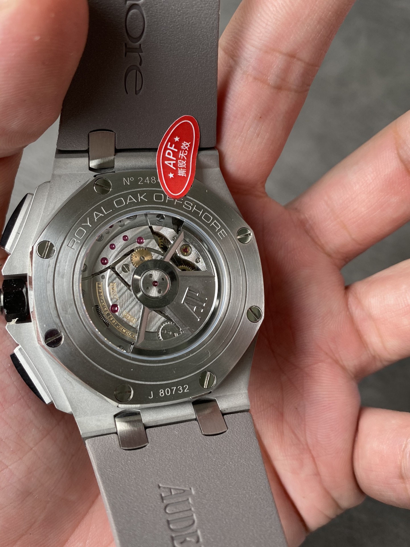 Super Clone Audemars Piguet 1:1 Royal Oak Offshore 26420TI Watches – 43mm Titanium Case with Grey Rubber Strap & Blue Subdials