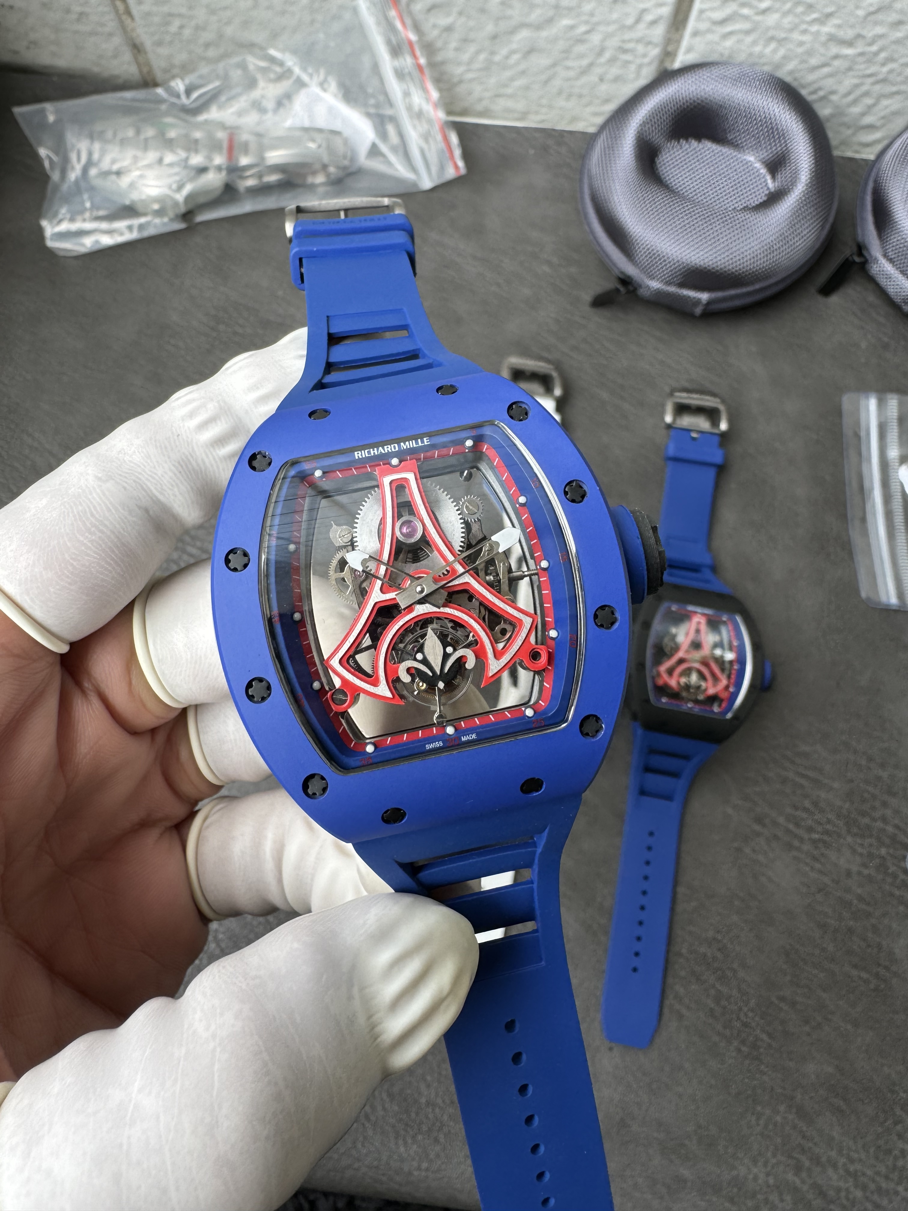 Super Clone 1:1 Richard Mille RM 52-03 Tourbillon “Paris Eiffel Tower” Limited Edition Blue