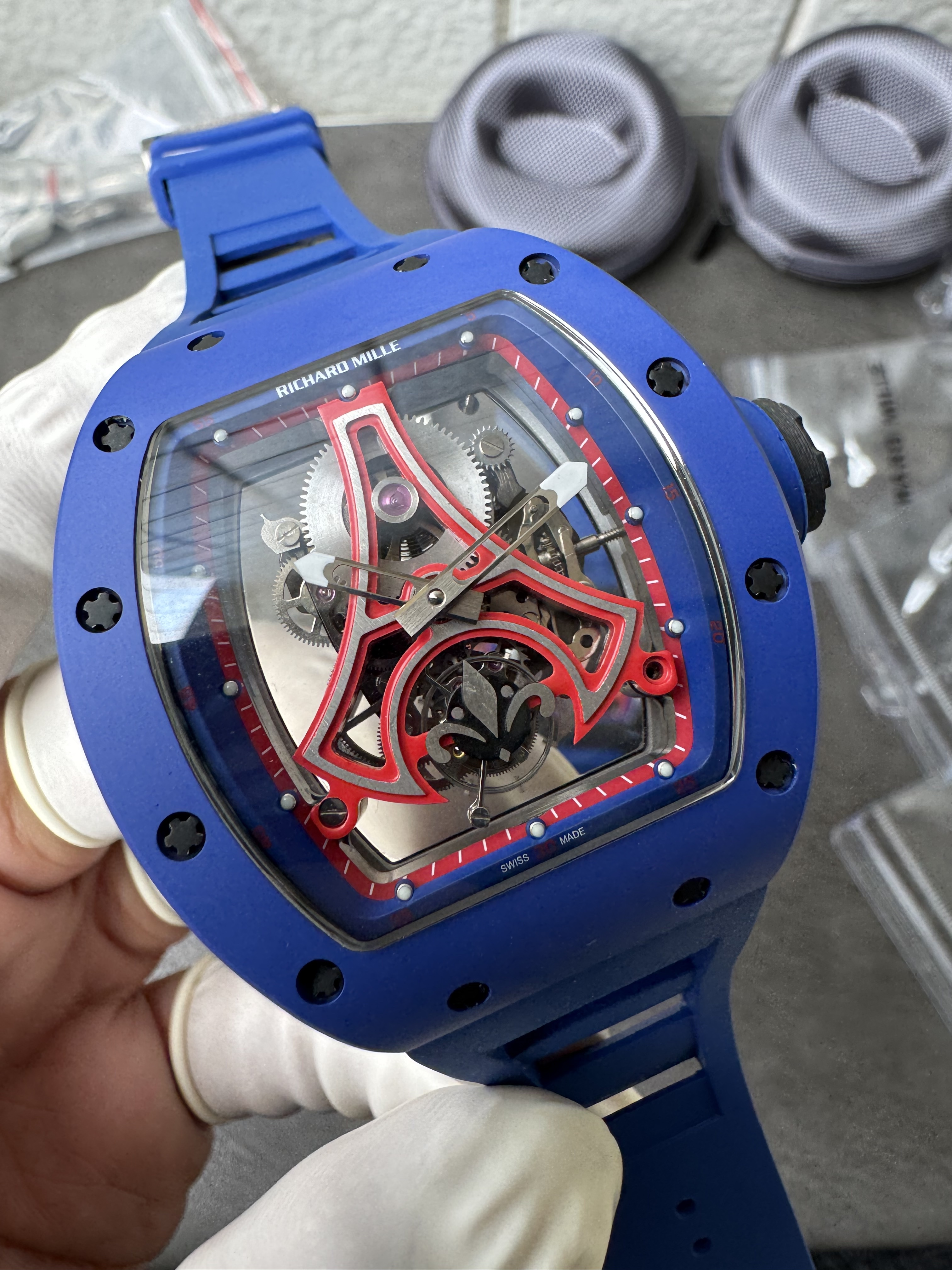 Super Clone 1:1 Richard Mille RM 52-03 Tourbillon “Paris Eiffel Tower” Limited Edition Blue
