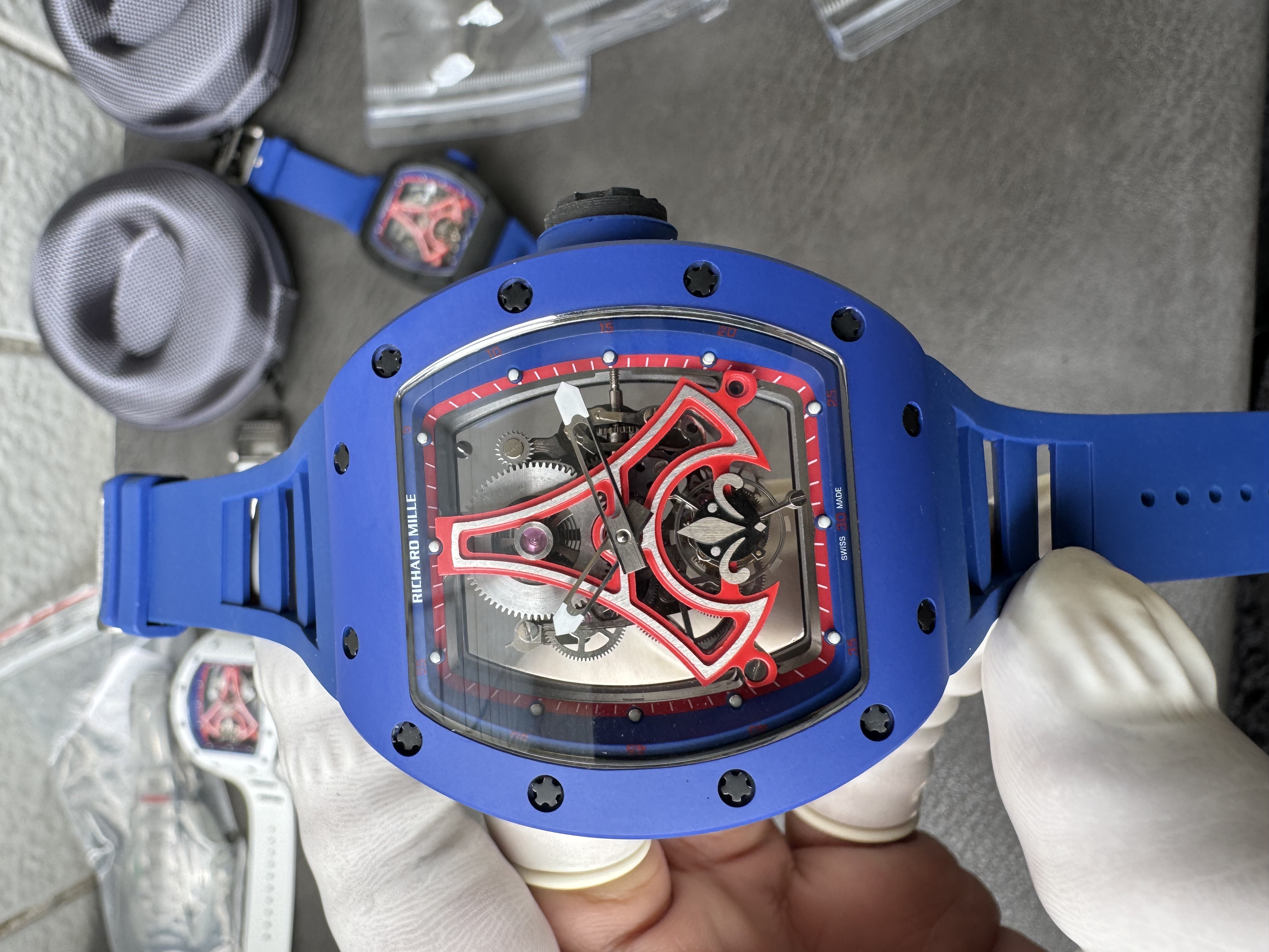 Super Clone 1:1 Richard Mille RM 52-03 Tourbillon “Paris Eiffel Tower” Limited Edition Blue