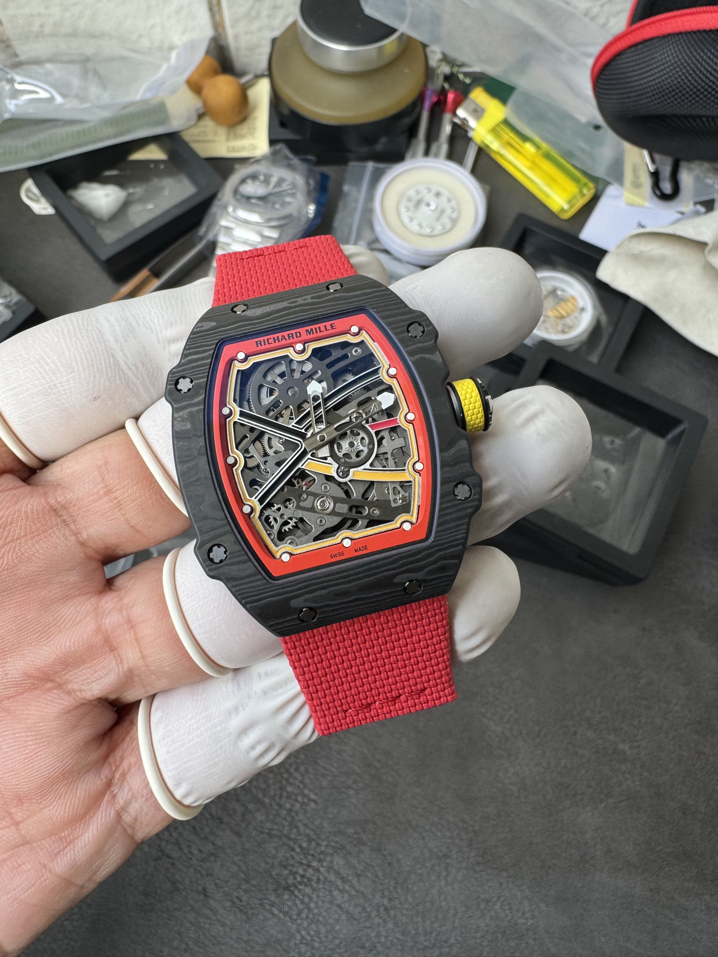 Super Clone 1:1 Richard Mille RM67-02 Alexander Zverev Carbon Red Edition Watches