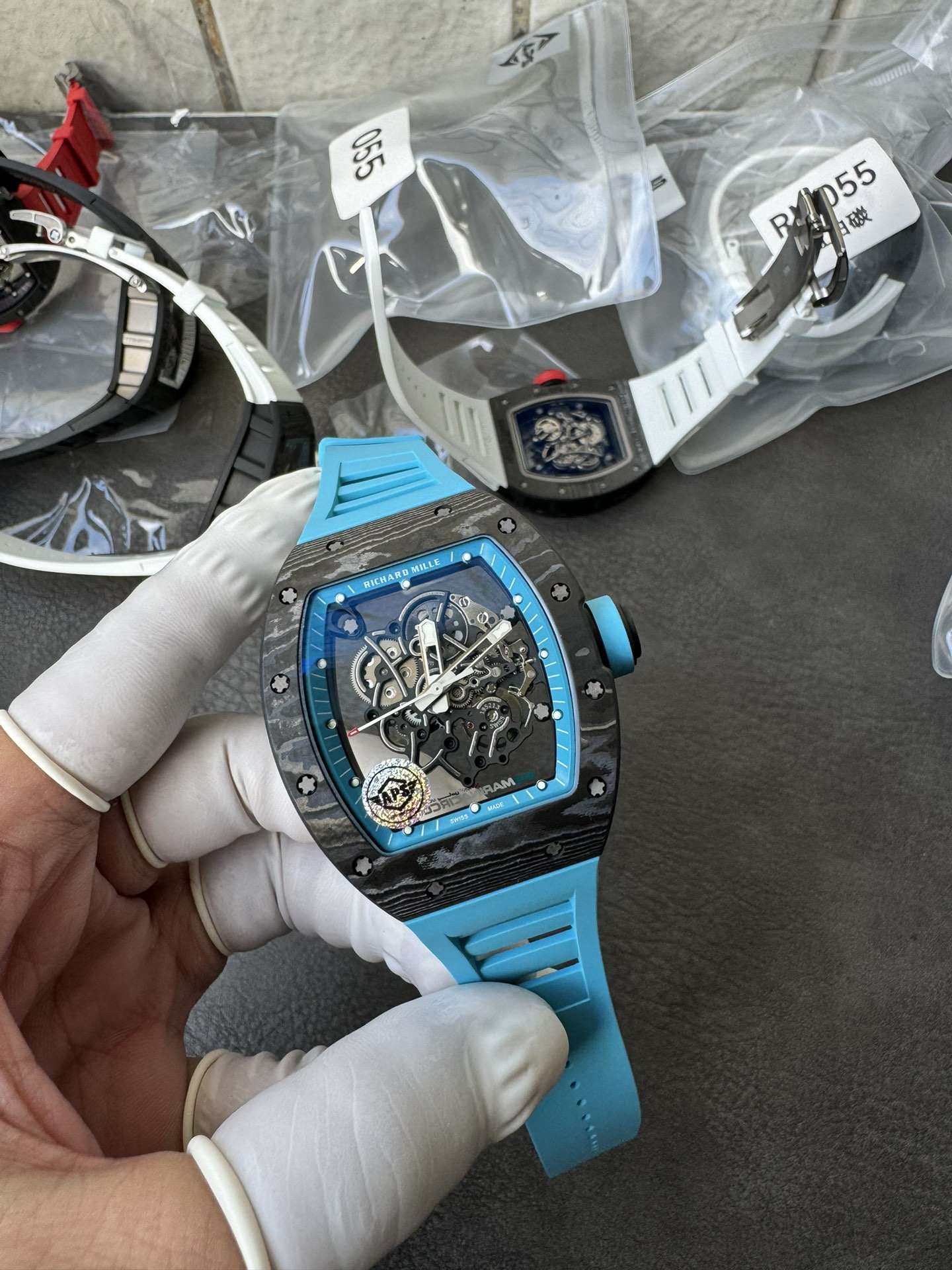 Super Clone Richard Mille 1:1 RM055 Carbon Fibre Custom Integral Movement RMUL2 Ultra Lightweight Highest Edition