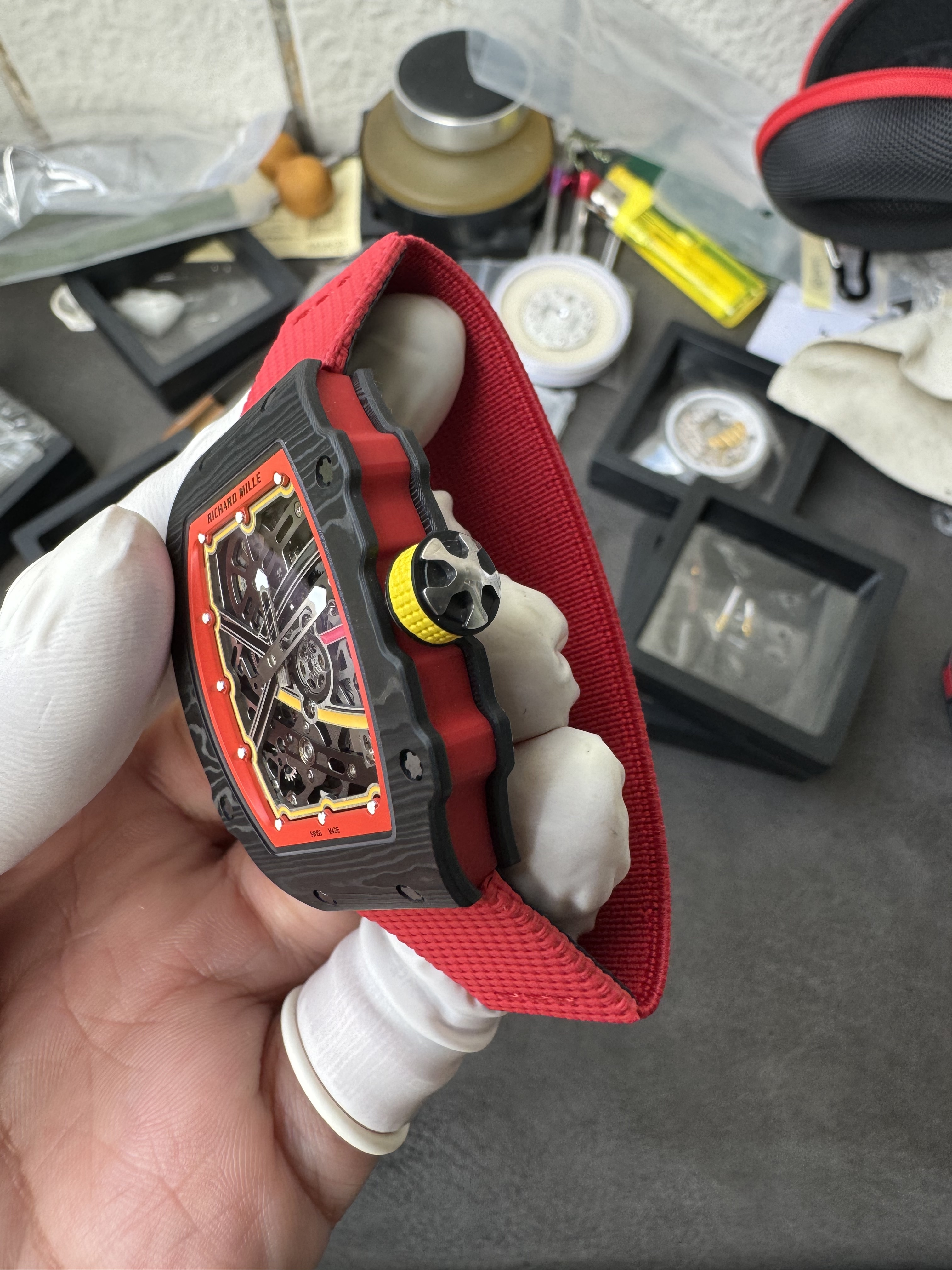 Super Clone 1:1 Richard Mille RM67-02 Alexander Zverev Carbon Red Edition Watches