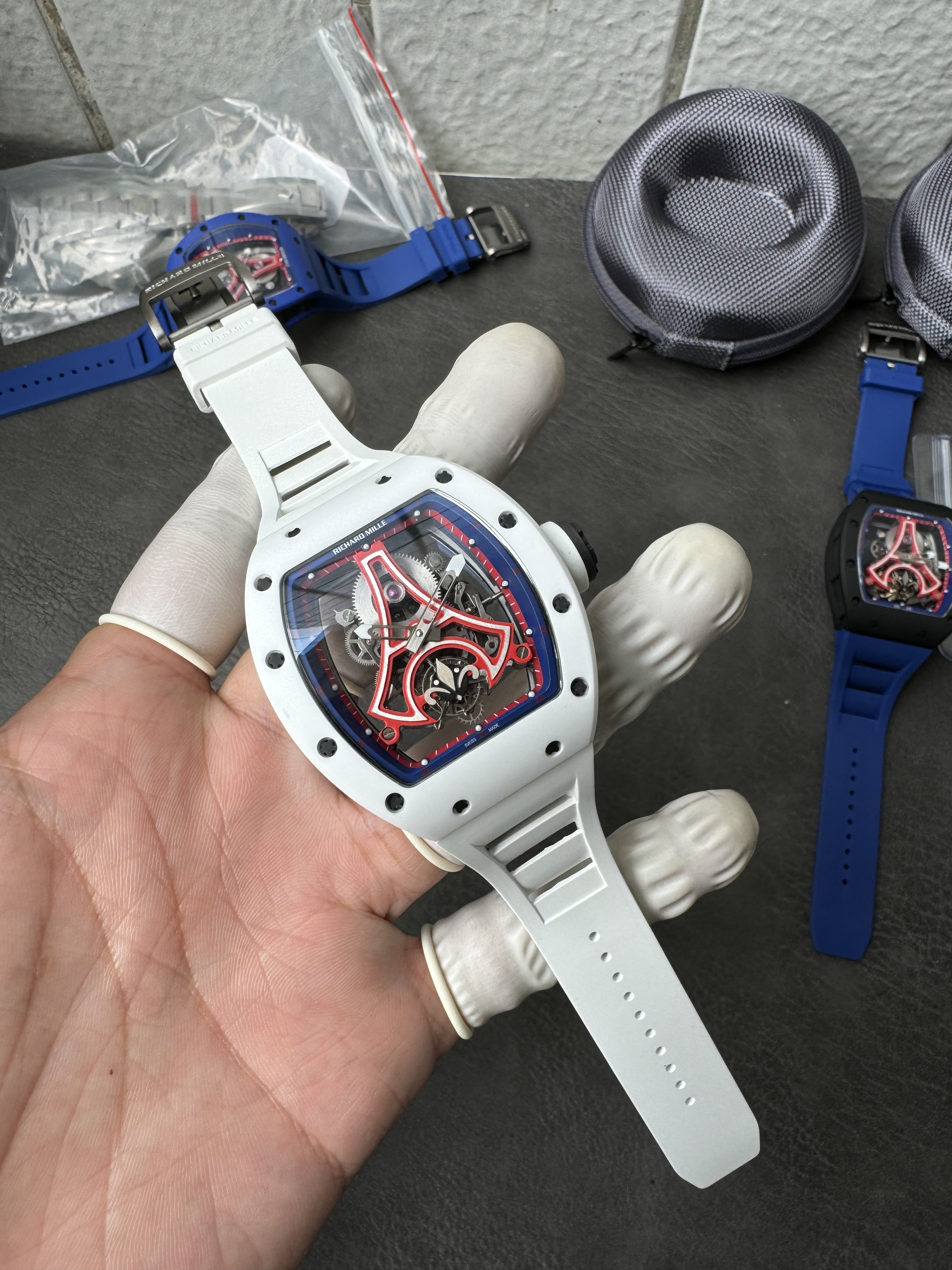 Super Clone 1:1 Richard Mille RM 52-03 Tourbillon “Paris Eiffel Tower” Limited Edition white