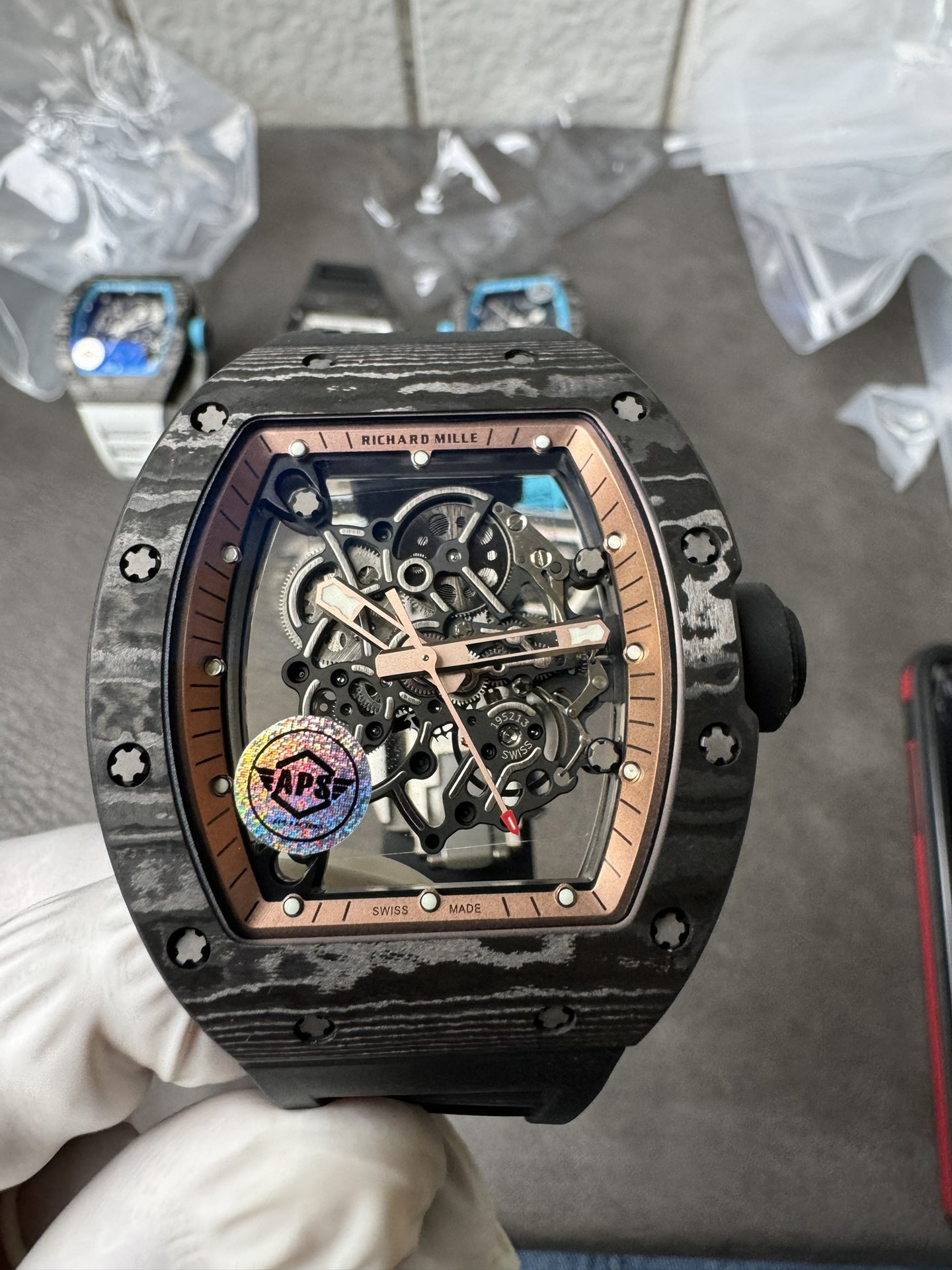 Super Clone Richard Mille 1:1 RM055 Carbon Fibre Custom Integral Movement RMUL2 Ultra Lightweight Highest Edition