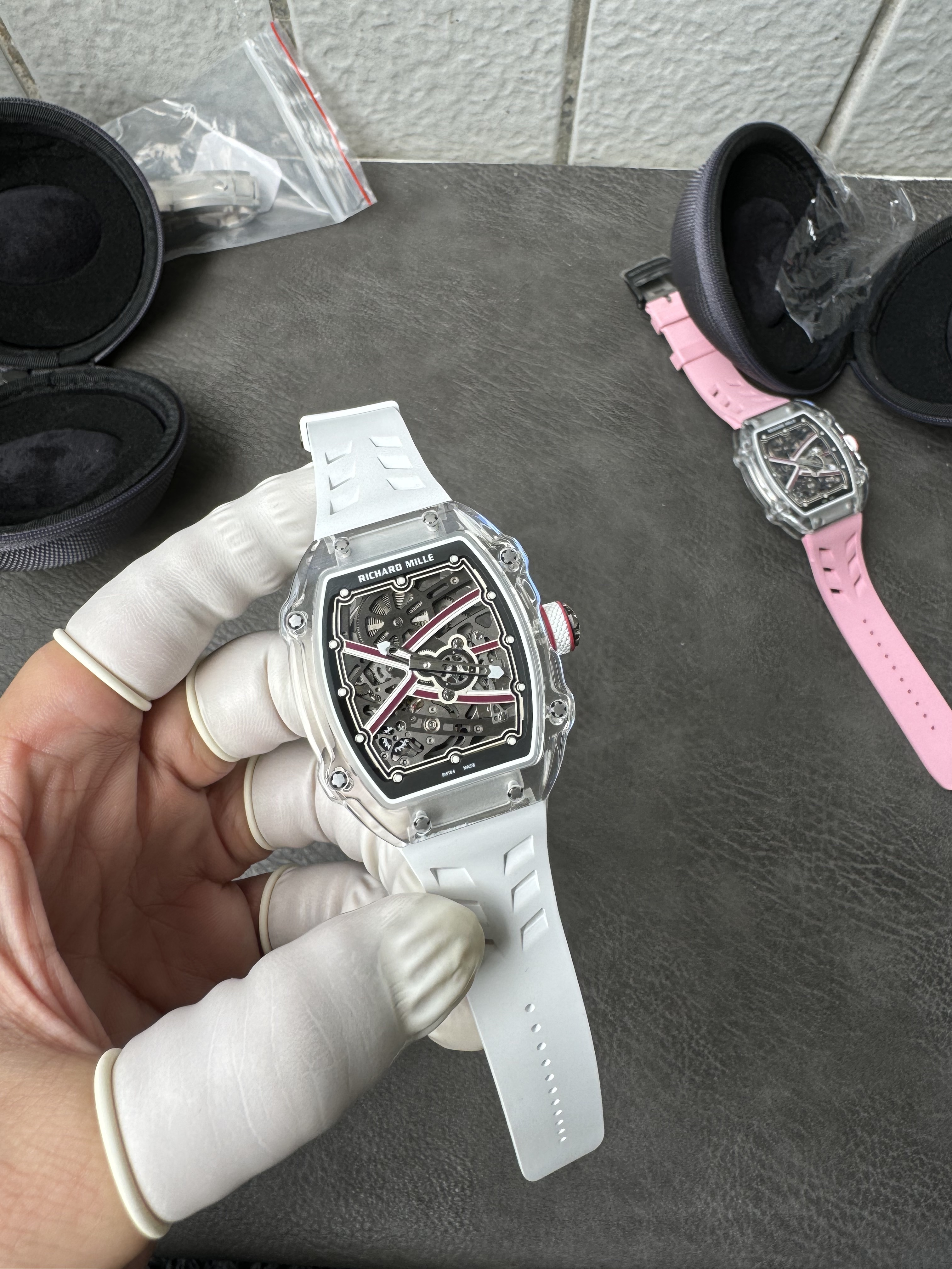 Super Clone Richard Mille RM 67-02 White Crystal Skeleton Dial Watch – 1:1 Mirror Edition