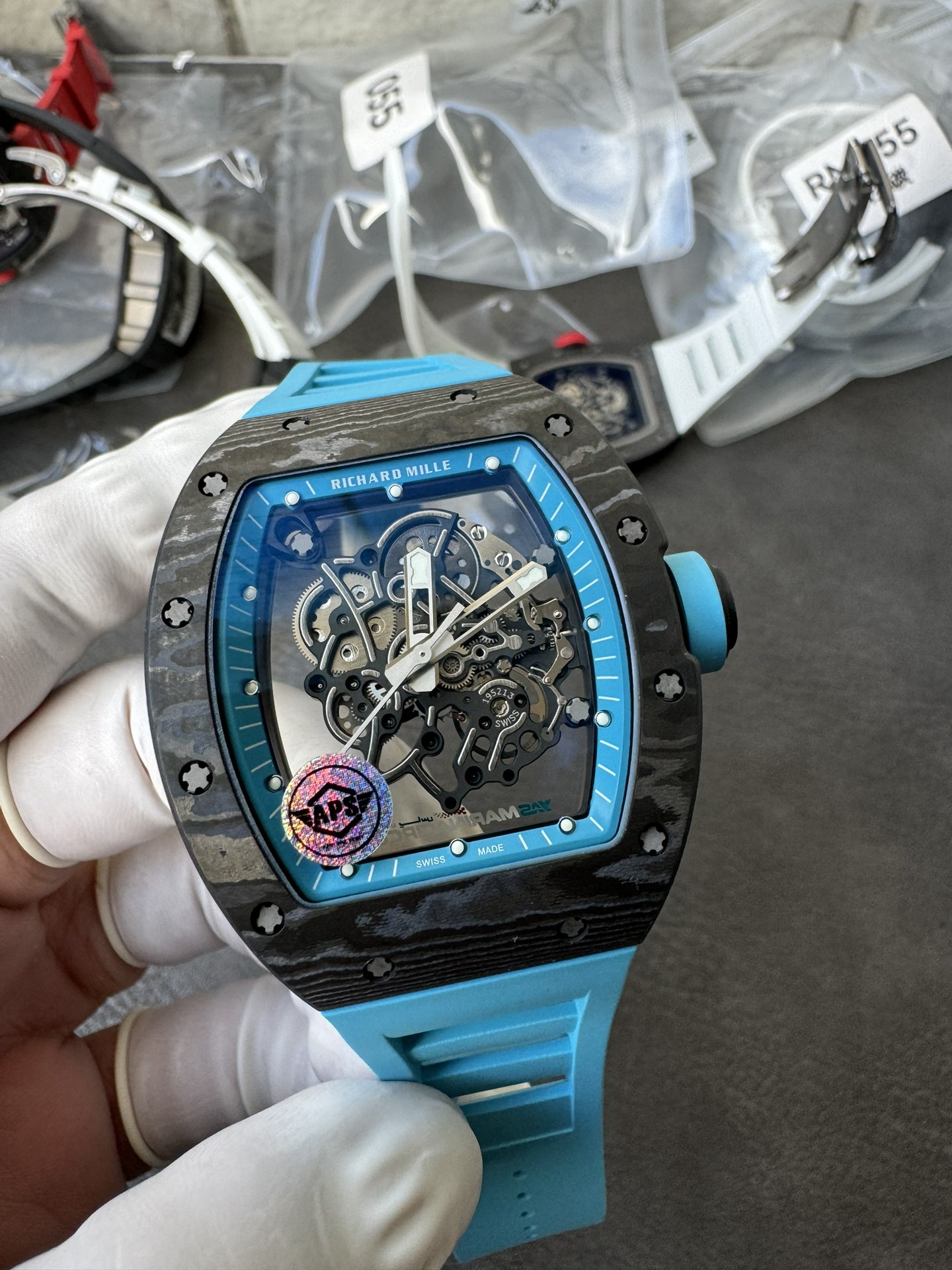 Super Clone Richard Mille 1:1 RM055 Carbon Fibre Custom Integral Movement RMUL2 Ultra Lightweight Highest Edition