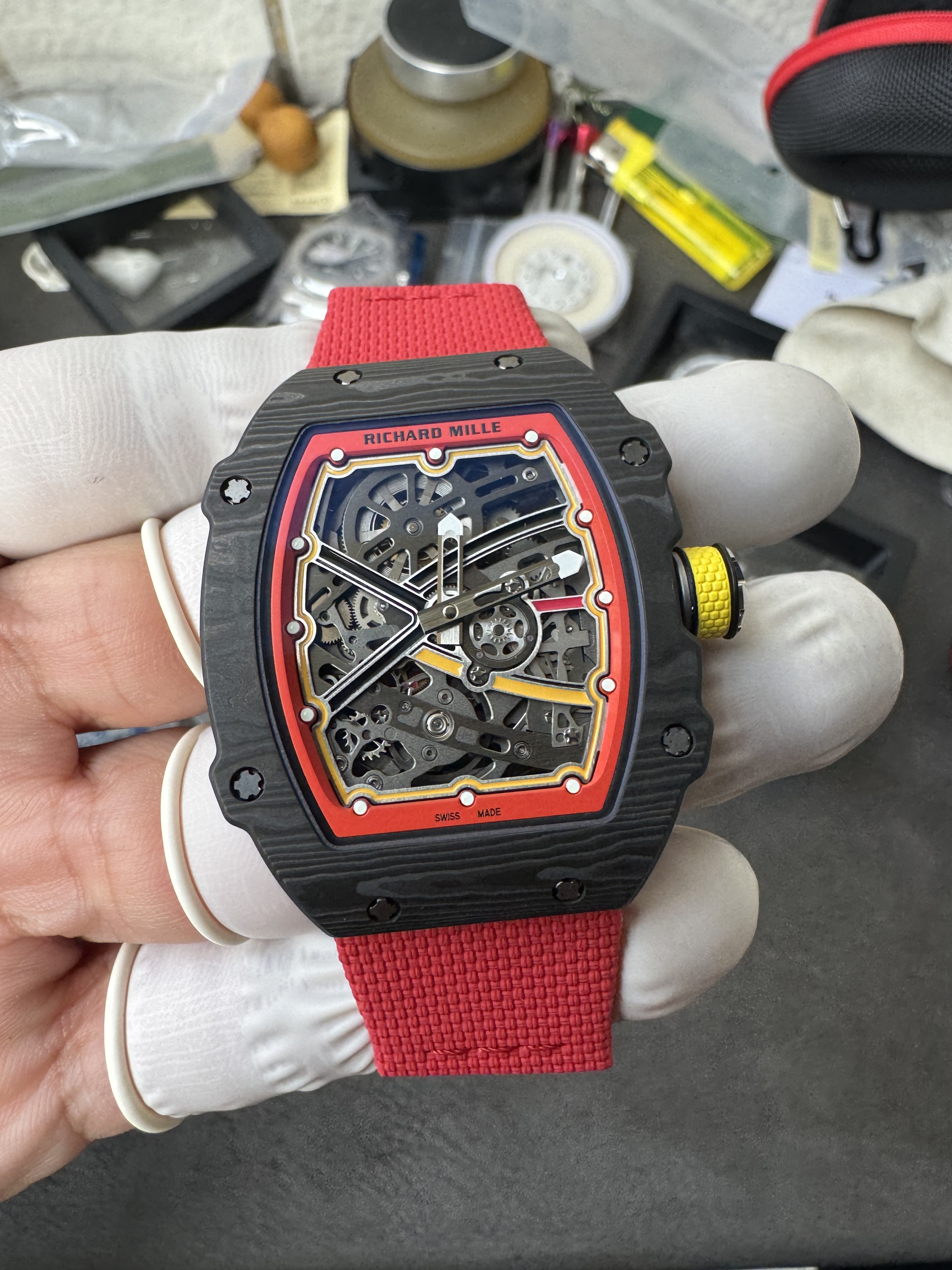 Super Clone 1:1 Richard Mille RM67-02 Alexander Zverev Carbon Red Edition Watches