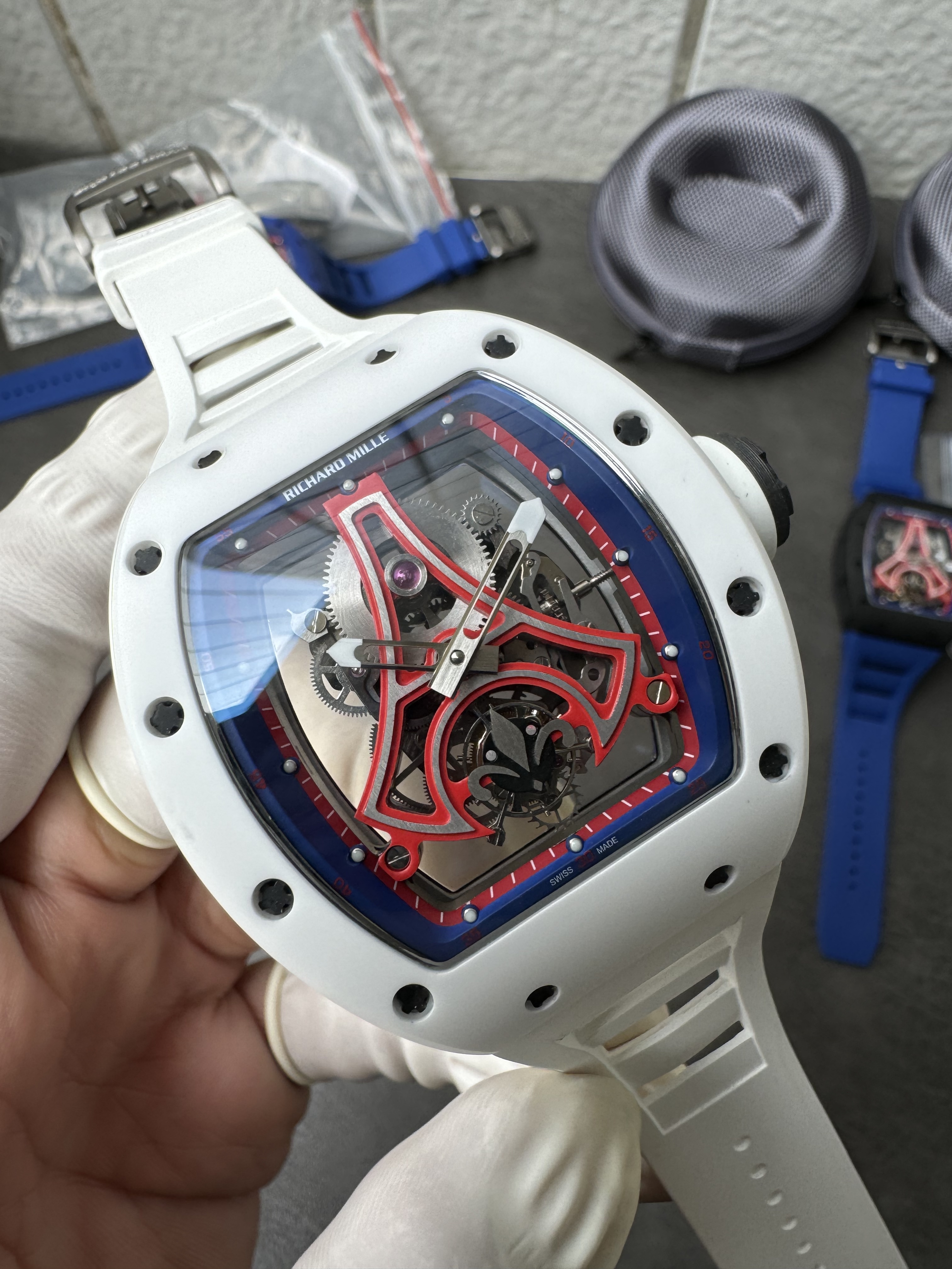 Super Clone 1:1 Richard Mille RM 52-03 Tourbillon “Paris Eiffel Tower” Limited Edition white