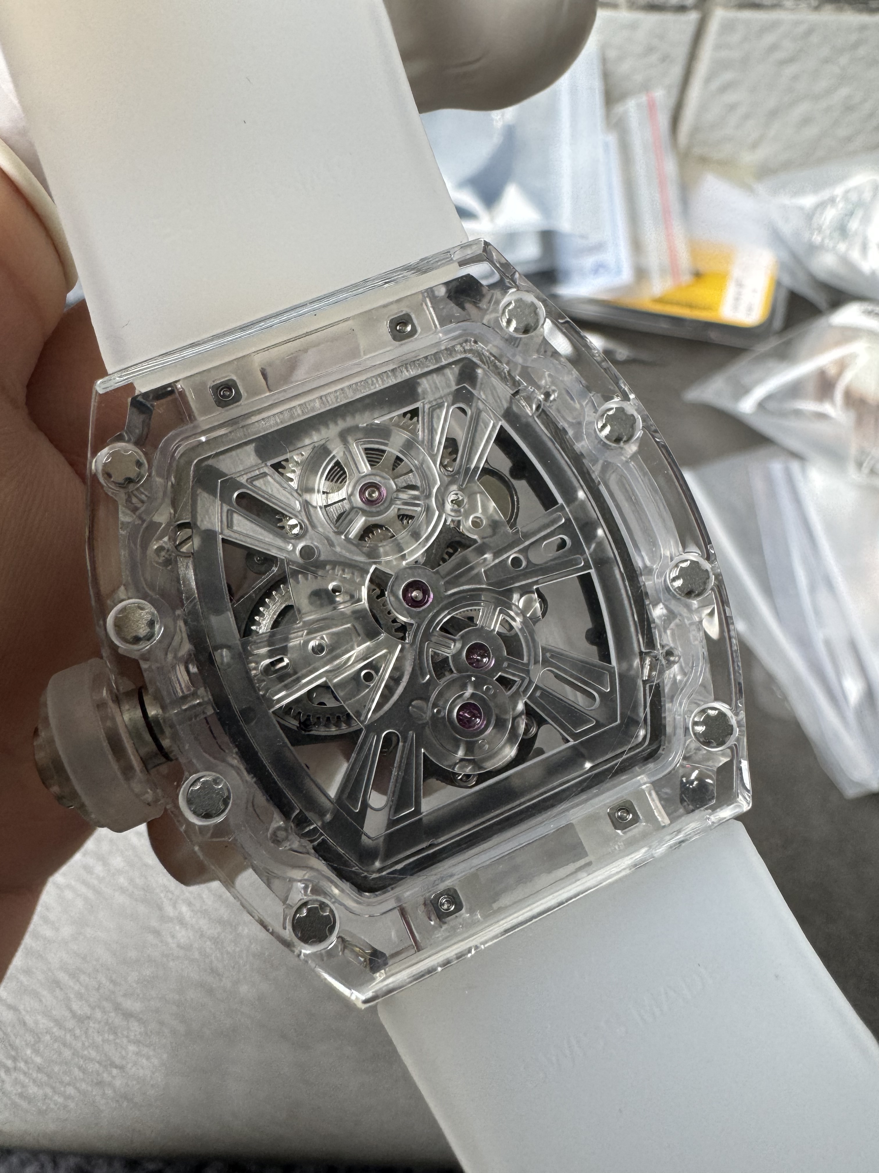 Super Clone Richard Mille 1:1 RM27-03 Tourbillon Watch – Transparent Sapphire Crystal Case Limited Edition