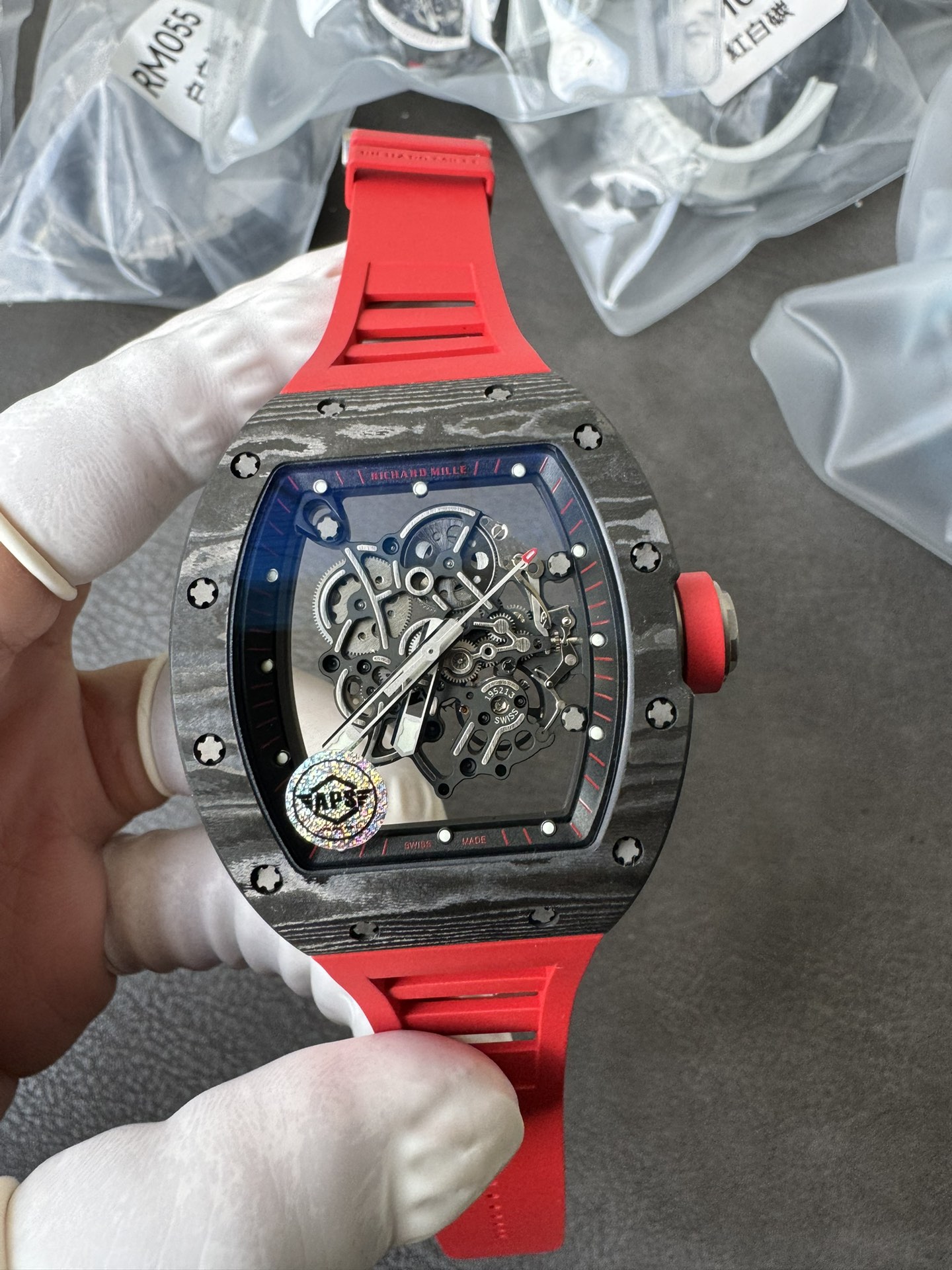 Super Clone Richard Mille 1:1 RM055 Carbon Fibre Custom Integral Movement RMUL2 Ultra Lightweight Highest Edition