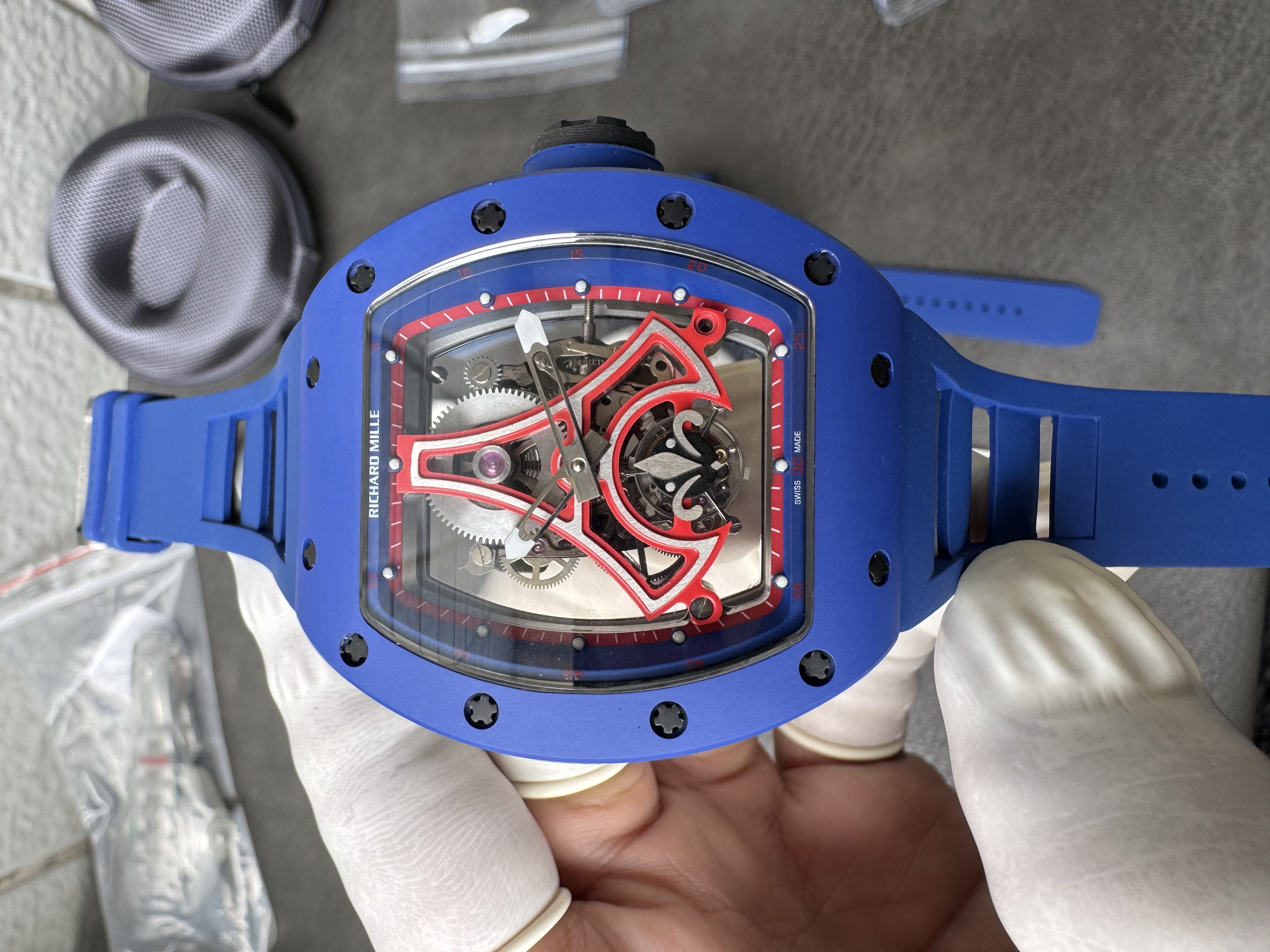 Super Clone 1:1 Richard Mille RM 52-03 Tourbillon “Paris Eiffel Tower” Limited Edition Blue