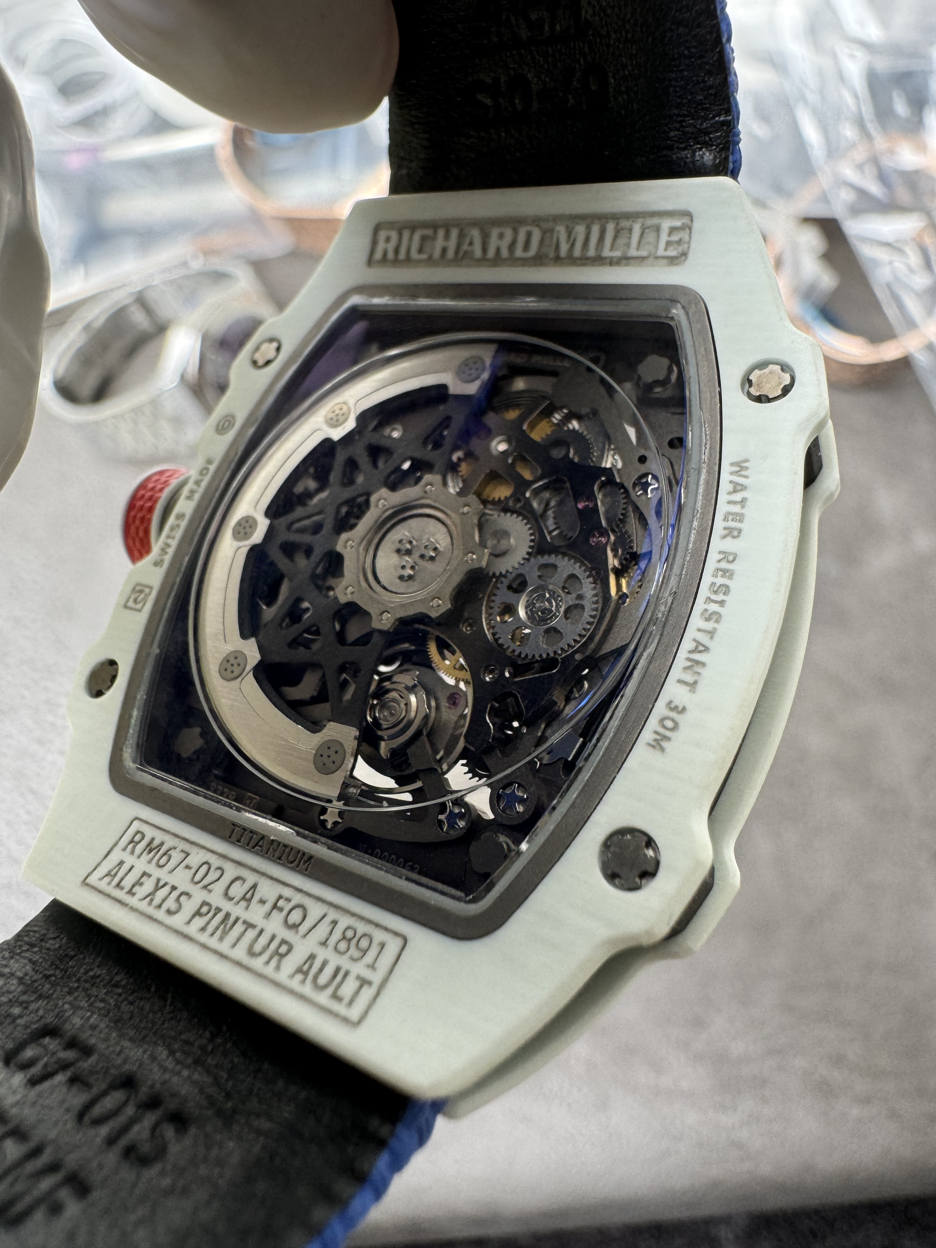 Super Clone Richard Mille 1:1 RM67-02 White Ceramic Racing Driver's Limited Edition｜Alexis Pinturault Co-Branded Ultra-Thin Watch