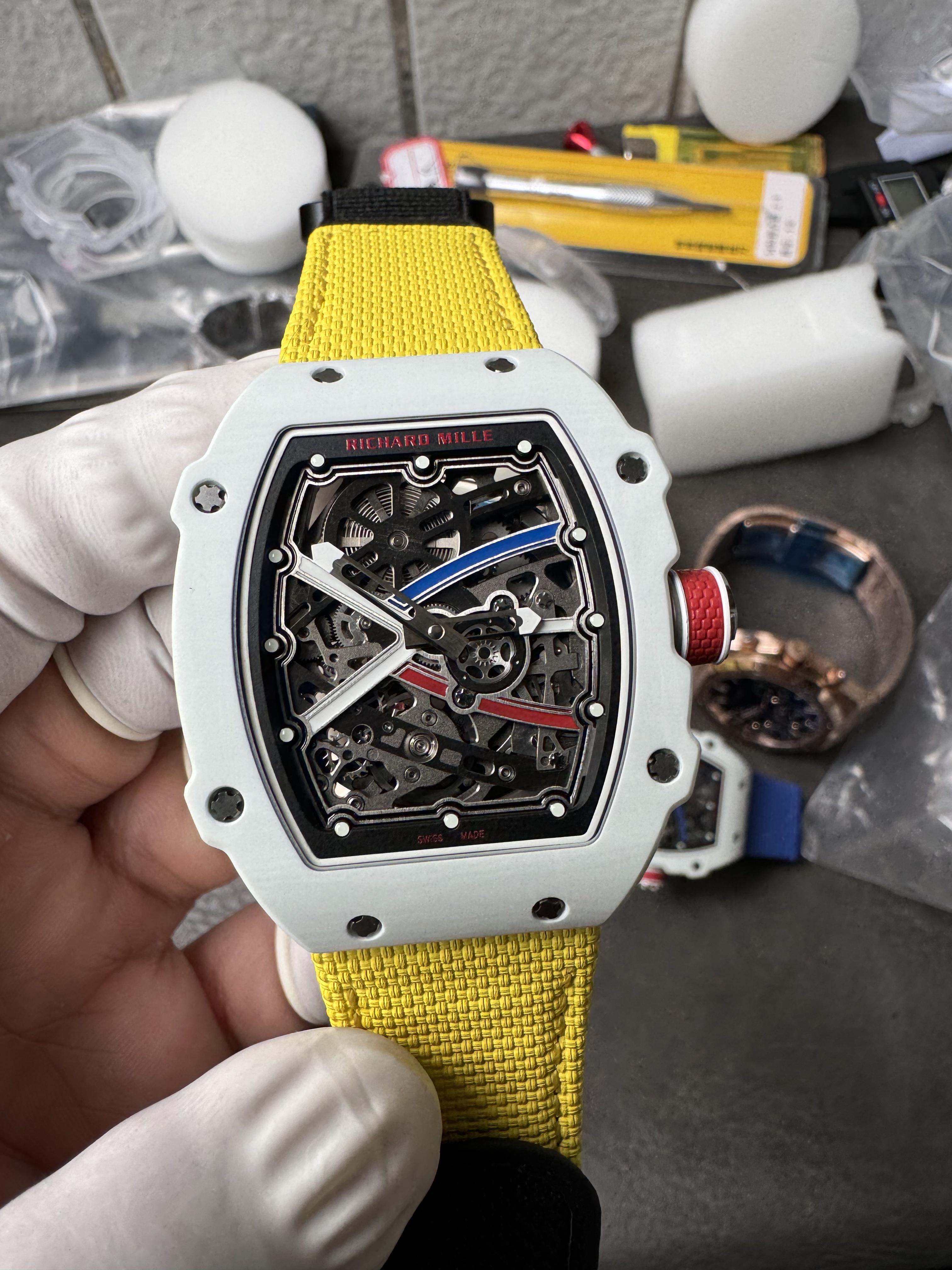Super Clone Richard Mille 1:1 RM67-02 White Ceramic Racing Driver's Limited Edition｜Alexis Pinturault Co-Branded Ultra-Thin Watch