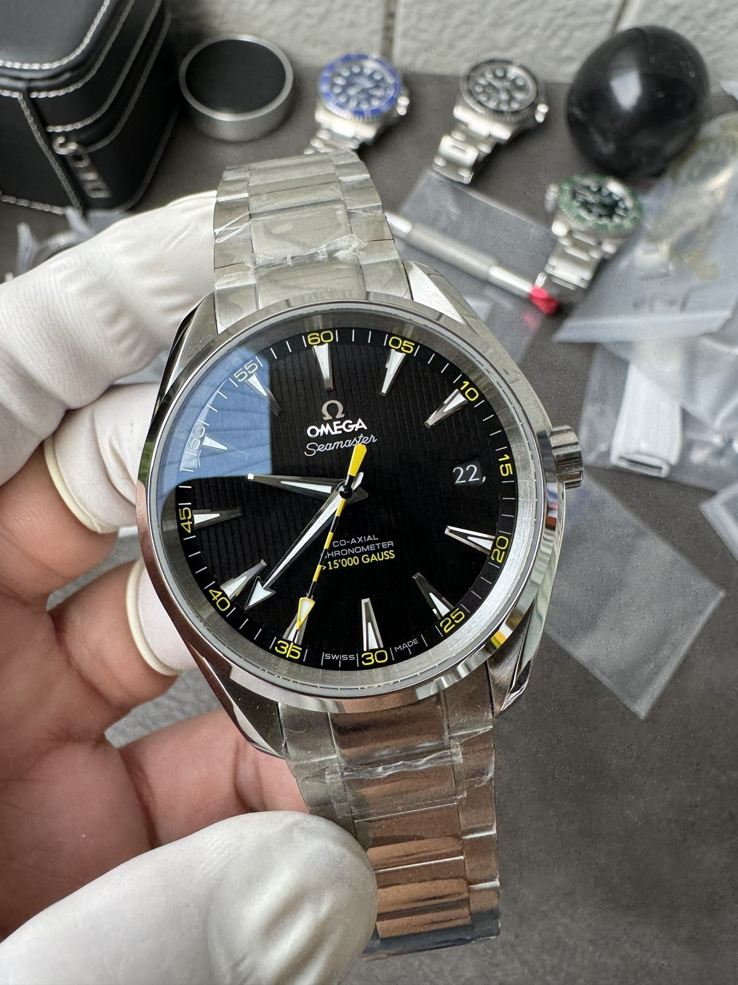 Super Clone 1:1 Omega Seamaster Aqua Terra 15000 Gauss Black Dial – Anti-Magnetic Watch