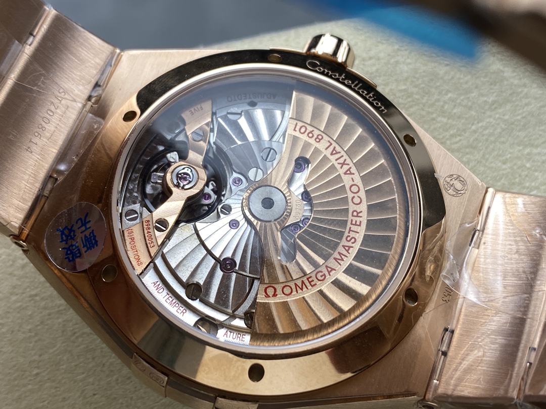 Super Clone 1:1 Omega Constellation Blue Dial Rose Gold Watch – Master Chronometer